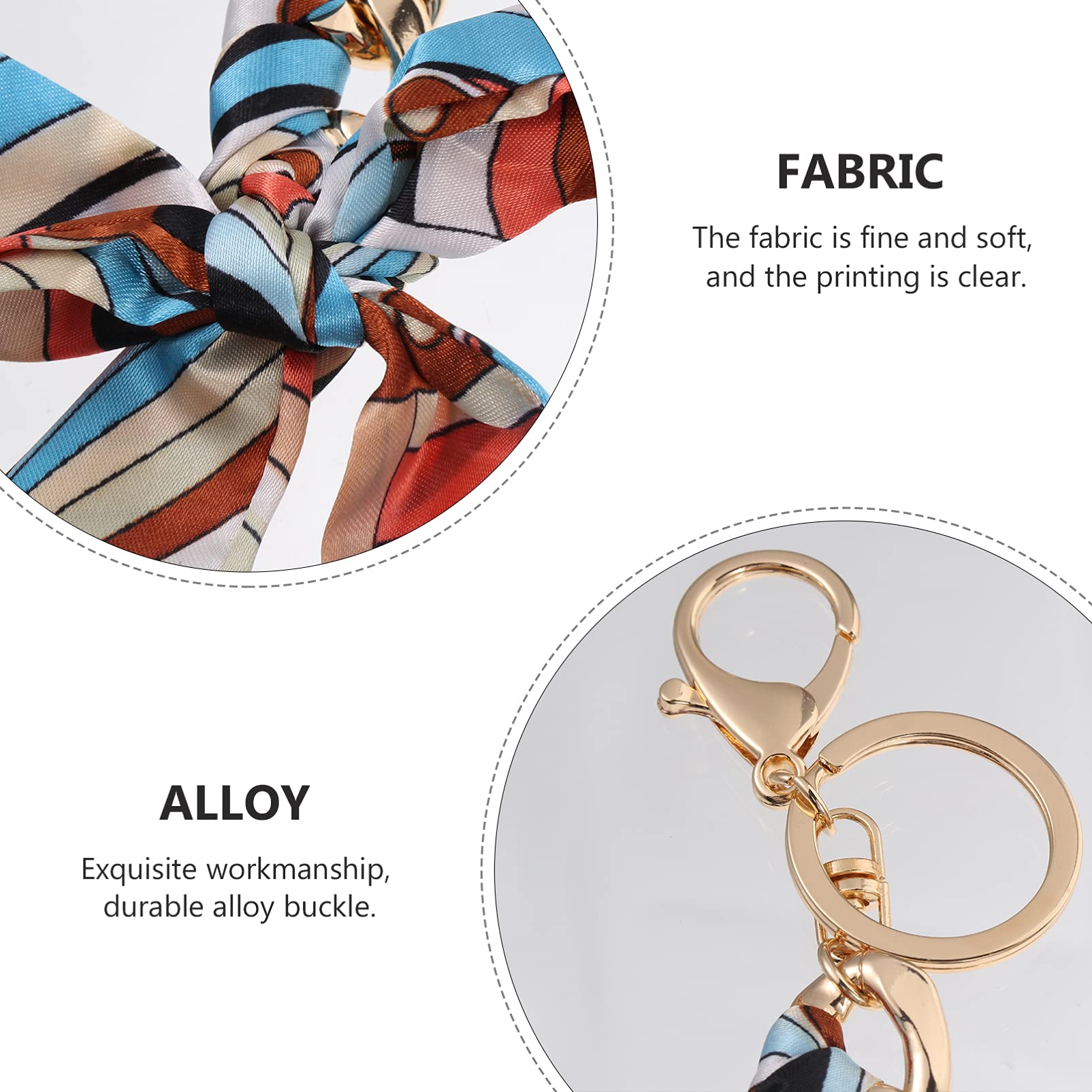 Elegant Bowknot Silk Ribbon Keychain Pendant - Fashionable Handbag Handle Decor for Purse, Tote & Shoulder Bags | Perfect Gift for Women, Party Accessories & Daily Use