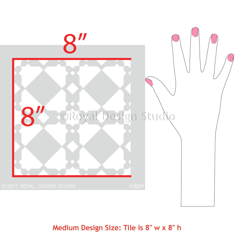 Medina Tile Stencil - Reusable DIY Moroccan Pattern Stencils for Floor, Wall & Furniture Painting - Perfect for Home Decor, Bathroom Renovation & Craft Projects