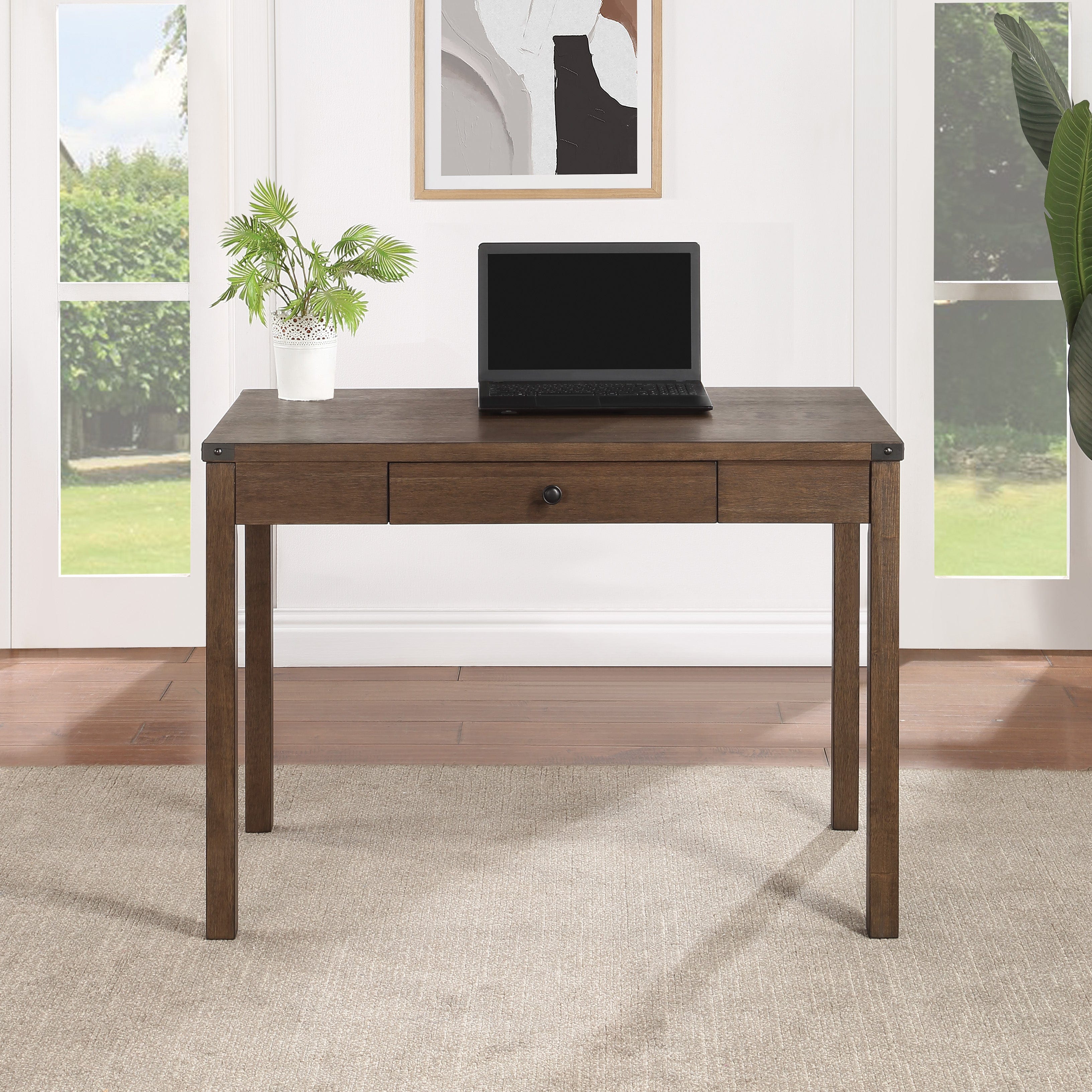 Office Star Victor Writing Desk [VTR4224] - Modern Home Office Desk with Storage Drawer for Small Spaces | Perfect for Remote Work, Study & Crafting