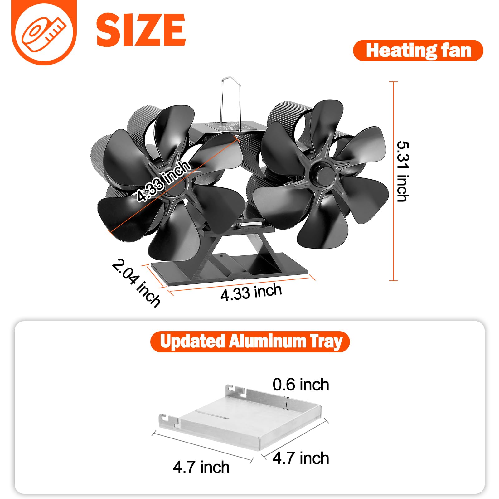 Heat Powered Wood Stove Fan - Thermoelectric Fan Attachment for Mr. Heater & Big Buddy Heaters | Compatible with Outdoor Hunting, Camping, Ice Fishing Tents & Propane Heaters | Perfect for Winter Survival Gear & Emergency Heating