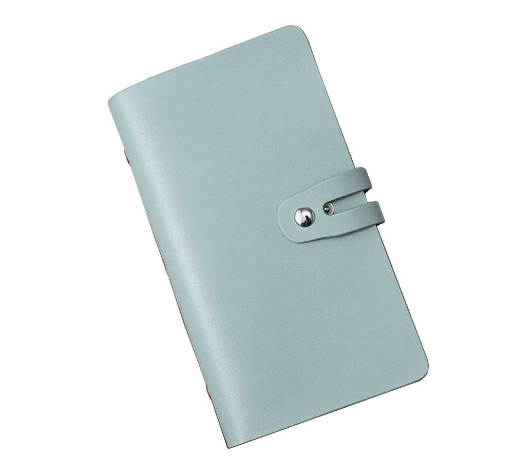 Premium JERLA RFID Blocking Leather Credit Card Holder - 96 Card Slots Business Card Organizer for Women & Men (Green) | Ideal for Travel, Office & Everyday Wallet Protection