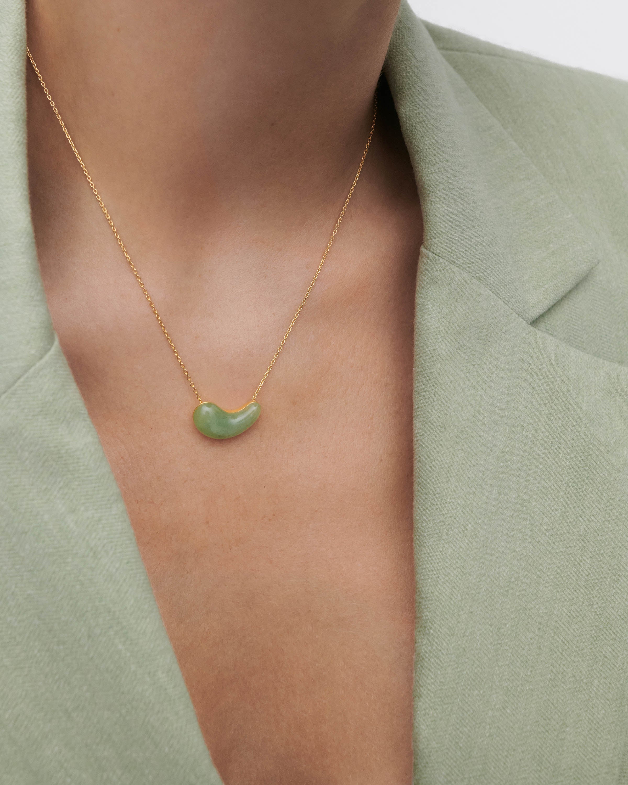 GRID Green Aventurine Aura Necklace - Healing Crystal Jewelry for Women - Perfect for Meditation, Energy Balancing & Spiritual Protection