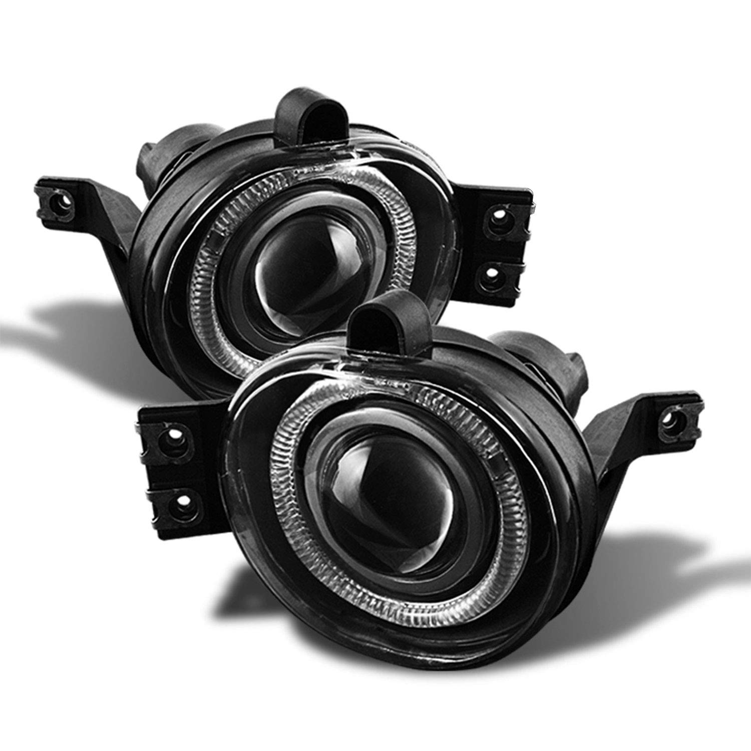 AKKON Chrome LED Halo Projector Headlights & Clear Fog Lamps for 2007-2008 Dodge Ram 1500, 2007-2009 Ram 2500/3500 - Upgrade Your Truck's Style & Night Visibility