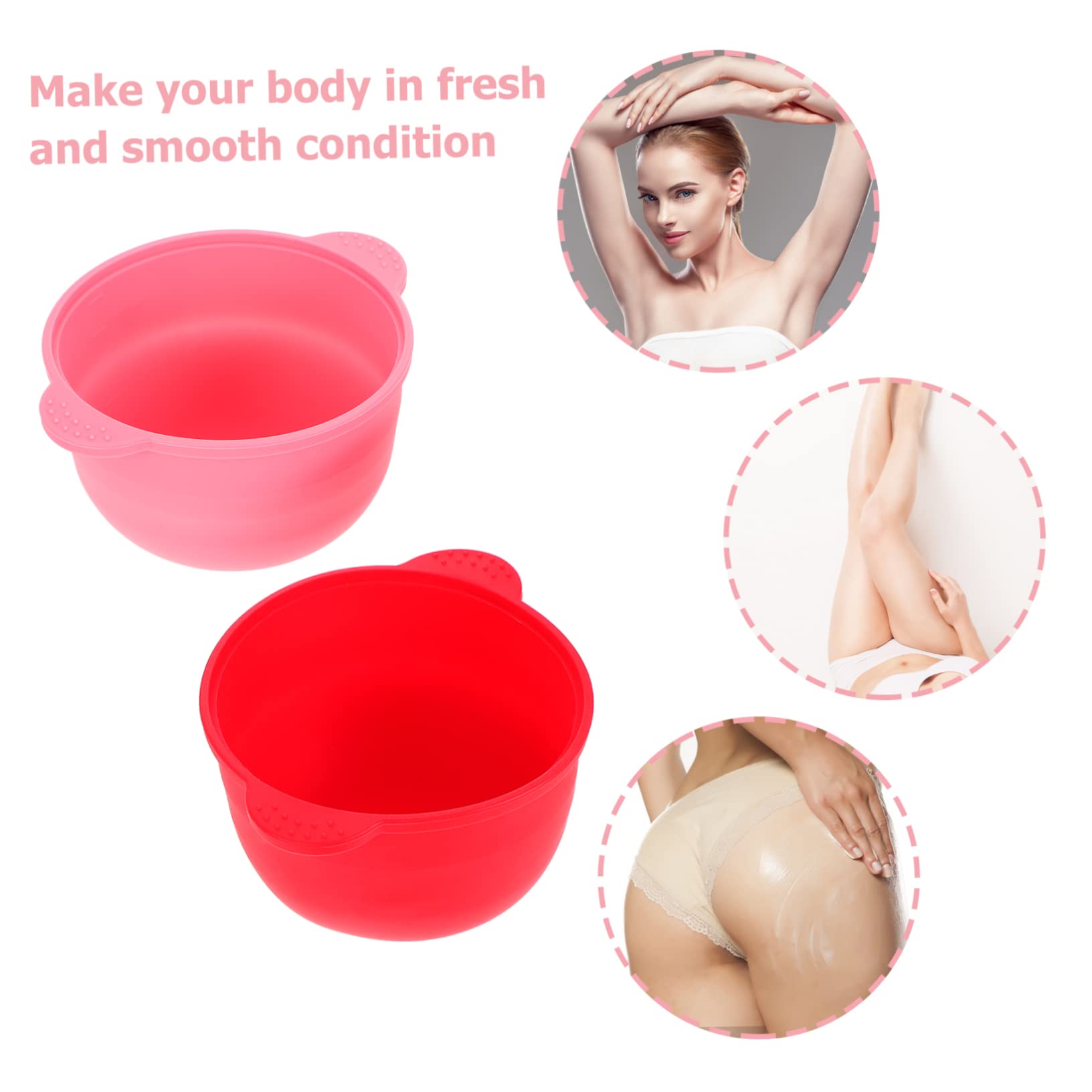 2PCS Reusable Wax Warmer Pot with Liner & Spatula - Professional Hair Removal Waxing Kit for Salon & Home Use - Perfect for Eyebrows, Legs, Bikini Line & Facial Hair