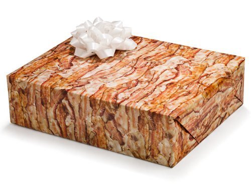 Archie McPhee Bacon Gift Wrap - Fun & Unique Bacon-Themed Wrapping Paper for Gifts, Parties & Special Occasions