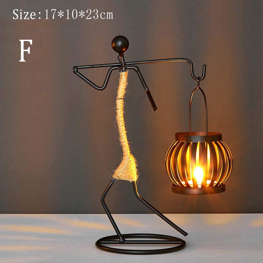 Nordic Abstract Metal Candlestick Holder - Modern Sculptural Candle Stand for Home Decor, Wedding Centerpieces, and Romantic Dinner Settings (1PC)