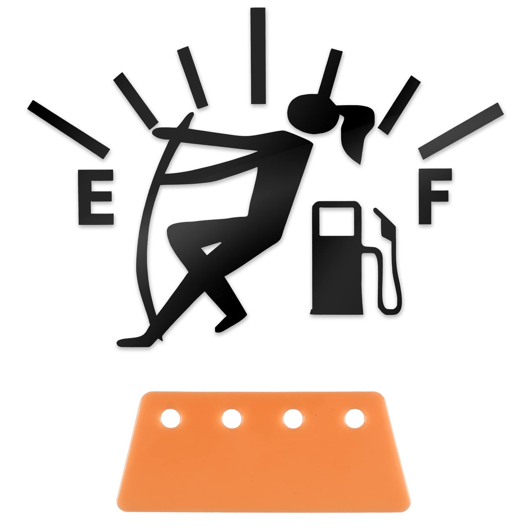 Funny Car Sticker for Women - High Fuel Consumption Decal, Universal Fuel Gauge Sticker for Cars, Trucks & Motorcycles (Black) - Perfect for Prank Gifts, Car Enthusiasts & Adding Humor to Your Vehicle