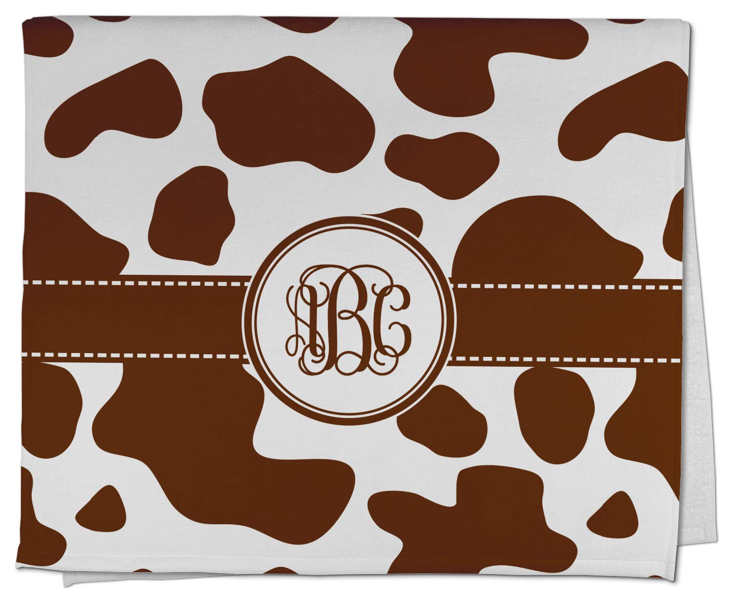 Personalized Cow Print Kitchen Towel - Soft Poly Cotton with Custom Monogram - Perfect for Farmhouse Decor, Housewarming Gifts & Country Style Kitchens