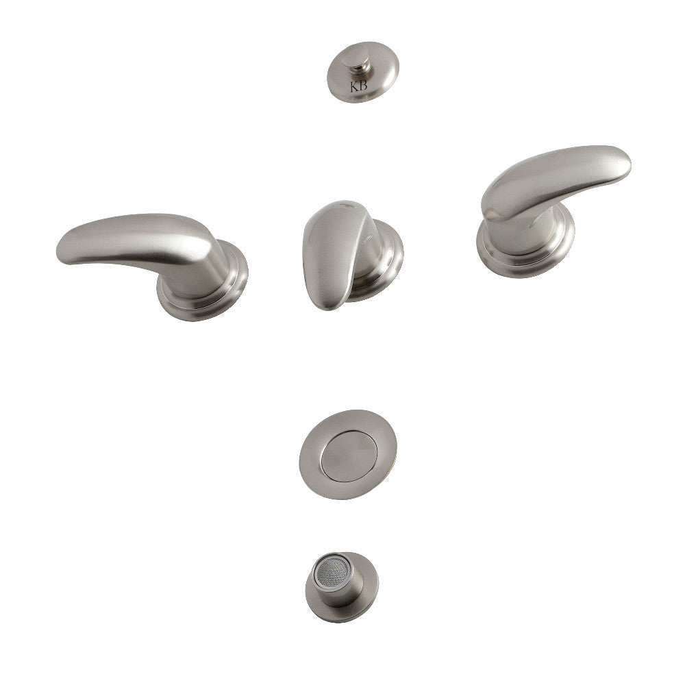 Kingston Brass KB6322LL Legacy 3-Handle Bidet Faucet with Brass Pop-Up Drain - Premium Bathroom Fixture for Modern Toilets & Hygienic Cleaning