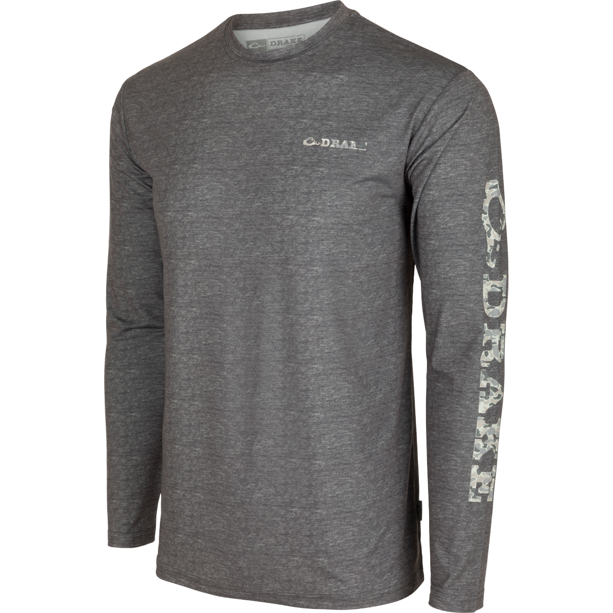 Long Sleeve Performance Crew Print T-Shirt for Men - Moisture Wicking Athletic Shirt with Stylish Design - Perfect for Gym, Running & Outdoor Activities