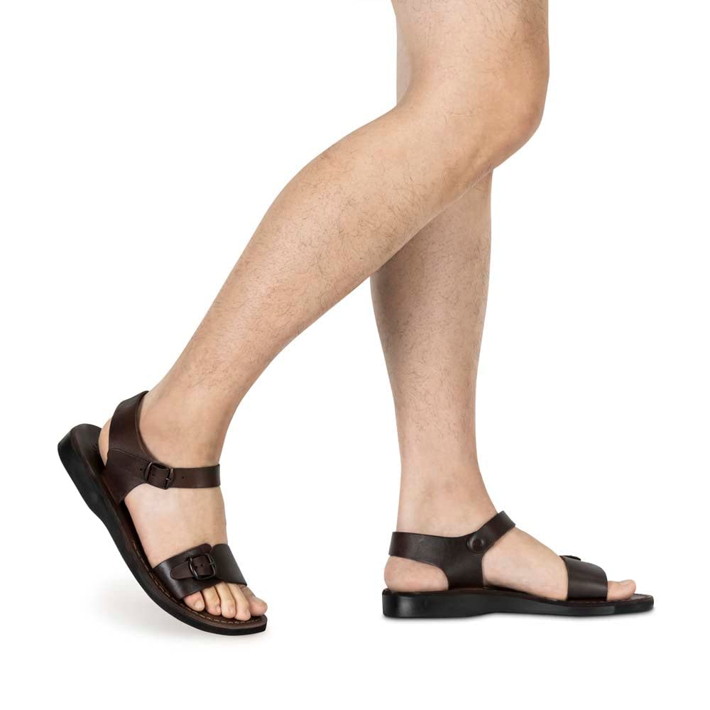 Original Leather Adjustable Buckle Sandals for Men - Comfortable & Stylish Summer Footwear for Beach, Travel & Casual Outings