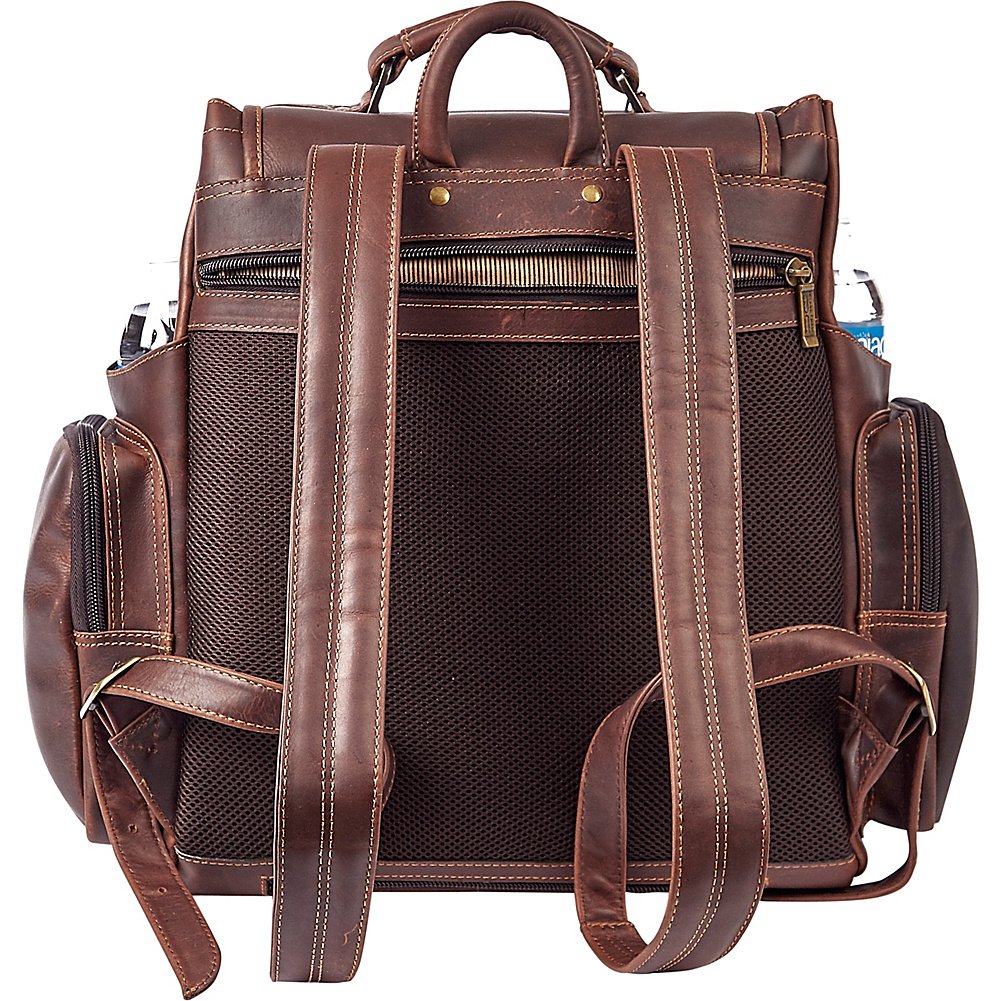 Claire Chase Legendary Jumbo Backpack - Large Capacity Travel Backpack for Women & Men, Dark Brown, Durable Waterproof Hiking Backpack for College, Work, Outdoor Adventures