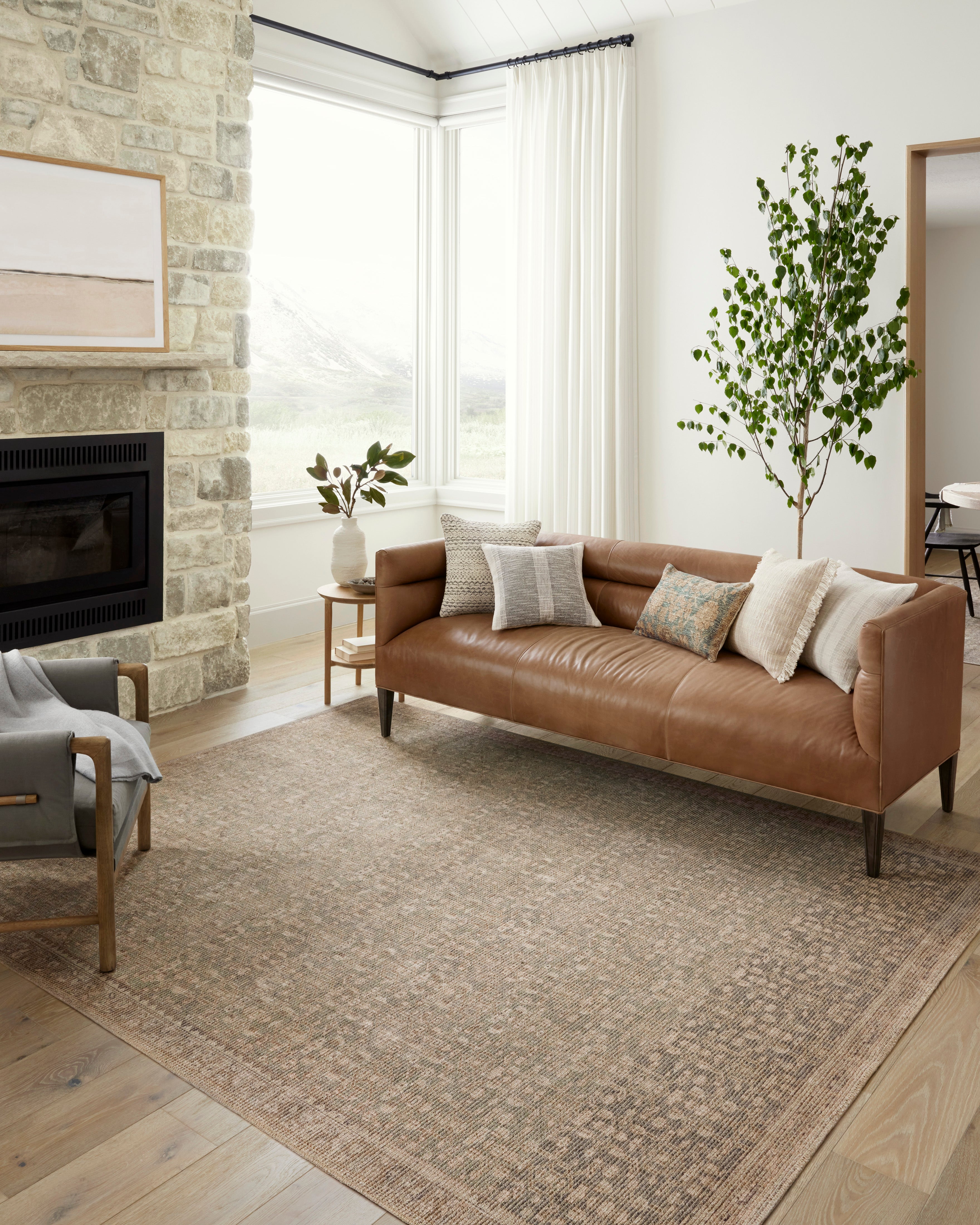 Aubrey Sage & Bark Rug - Natural Jute Fiber Non-Slip Pet Friendly Area Rug for Living Room, Bedroom, or Nursery - Eco-Friendly Home Decor for Dogs and Cats