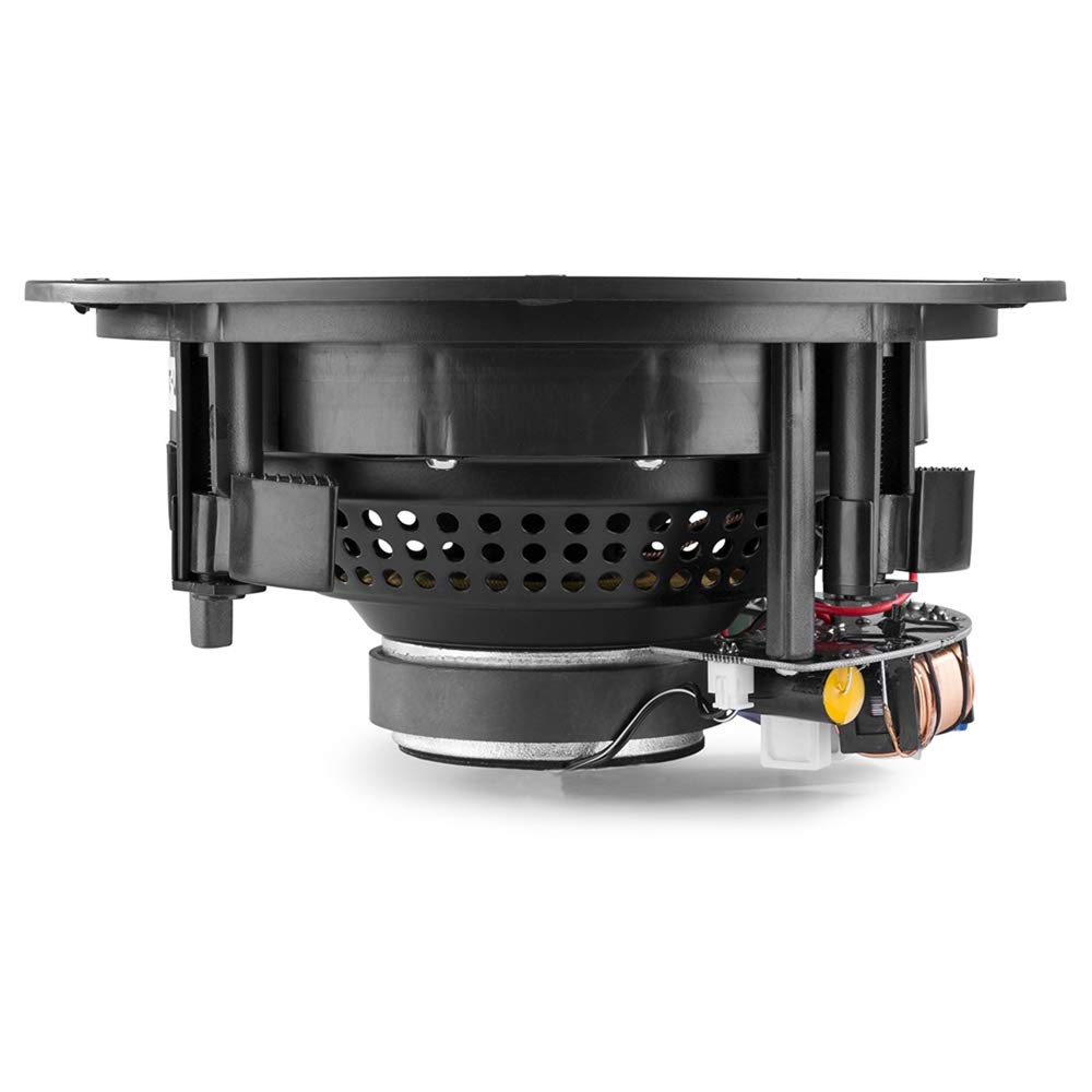 Power Dynamics FCS8 8 Inch Ceiling Speakers Set of 6 - Flush Mount Low Profile 2-Way Coaxial Speakers 960W Max 100V/8 Ohm - Perfect for Shop, Restaurant, Office, and Commercial Audio Installation (White) - Ideal for Background Music and PA Systems