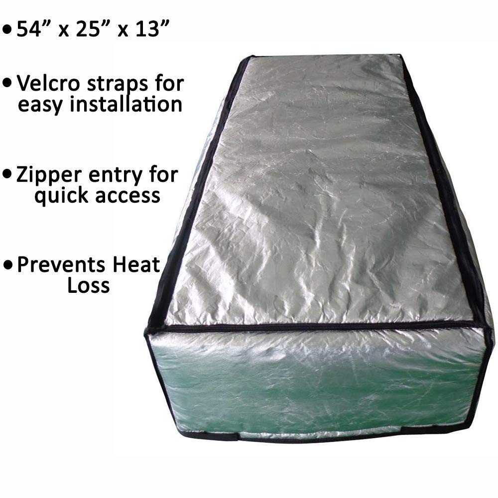 Fireproof Attic Door Insulation Cover (54 x 25 x 13 in) - Adjustable Straps & Zipper Opening - Thermal Attic Blanket to Prevent Heat Loss - Ideal for Home Energy Efficiency & Winter Insulation - ThermoClimb by Remington Solar