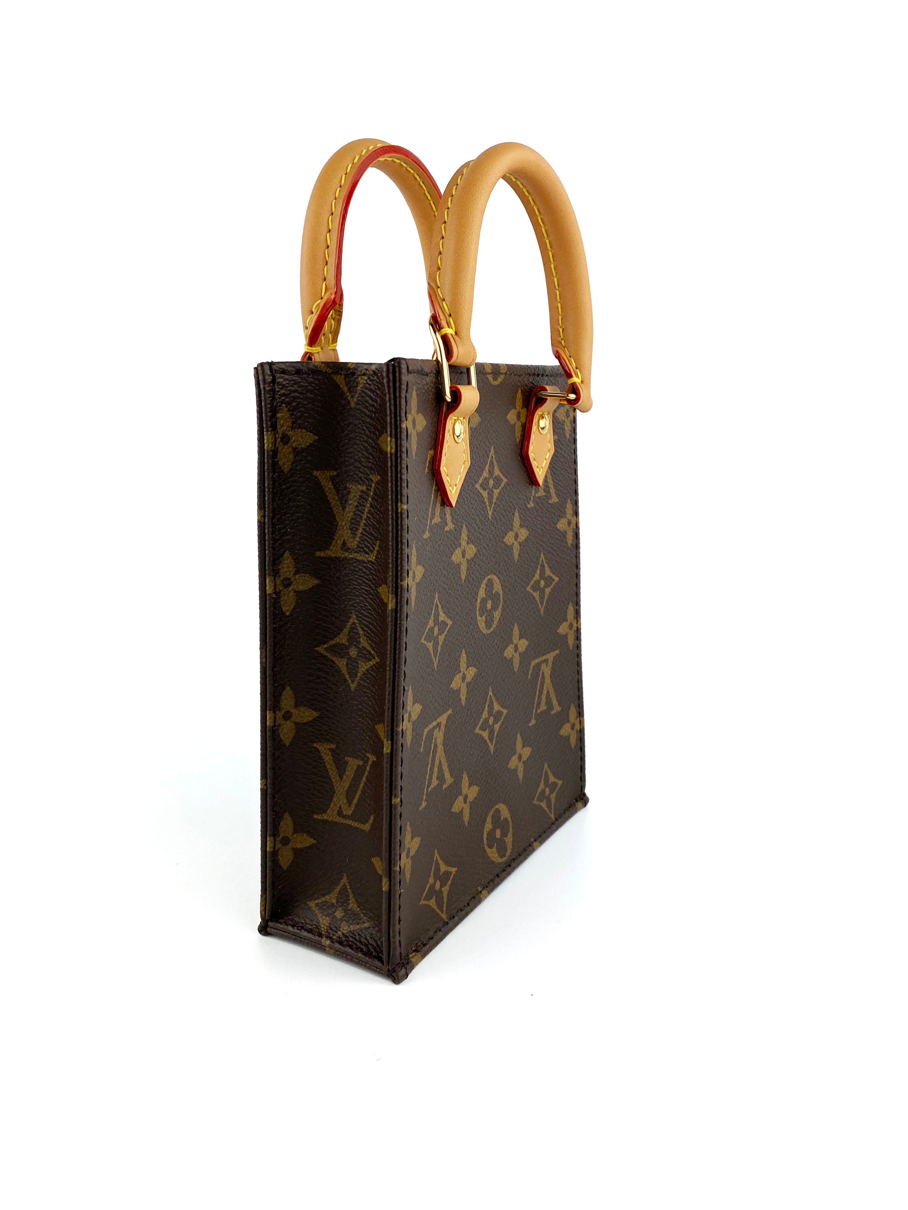 Authentic Louis Vuitton Petit Sac Plat Crossbody Bag - Luxury Monogram Canvas Handbag for Women | Perfect for Date Night, Office & Travel Accessories