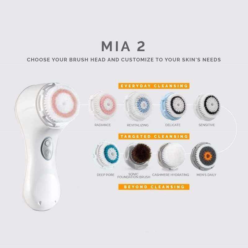 Clarisonic Facial Cleansing Brush with 2 Speeds - Gentle & Deep Cleaning for Daily Skincare Routine, Pink | Perfect for Removing Makeup & Unclogging Pores at Home