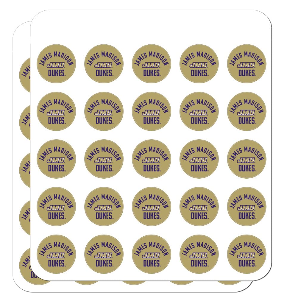James Madison University Dukes 1 Inch Planner Stickers - Clear Scrapbooking & Crafting Decals for Bullet Journals, Calendars, DIY Projects - Perfect for School, Office & Home Organization