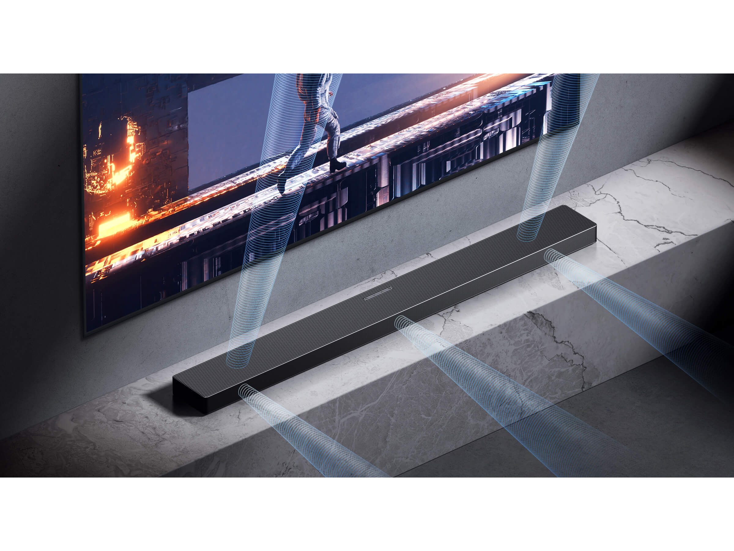 Samsung HW-QS700F 3.1.2ch Soundbar with Wireless Subwoofer & Dolby Atmos - Premium Home Theater Audio for Movies, Music & Gaming