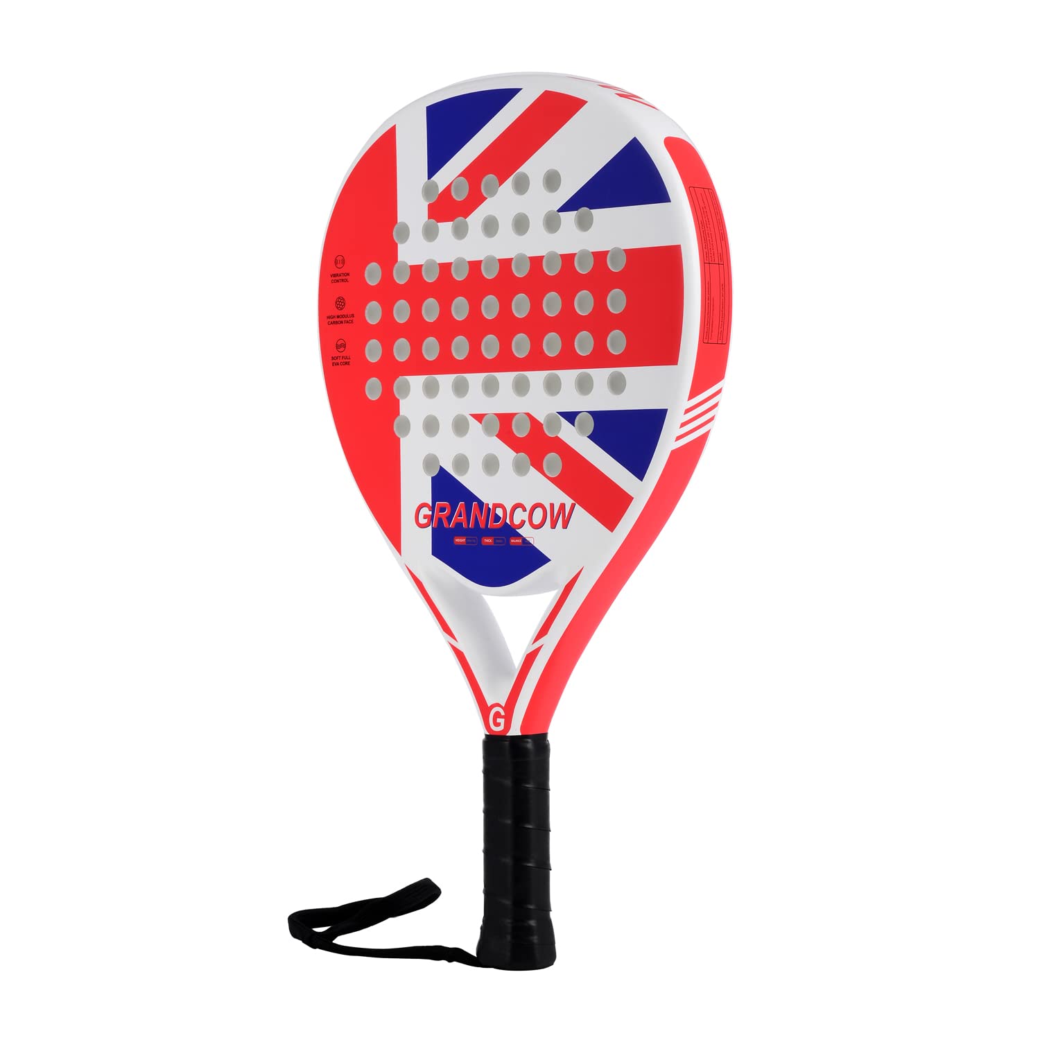 Premium Carbon Fiber Padel Racket - Lightweight Power Tennis Paddle for Paddleball | Perfect for Outdoor & Indoor Court Sports, Training & Competitive Play