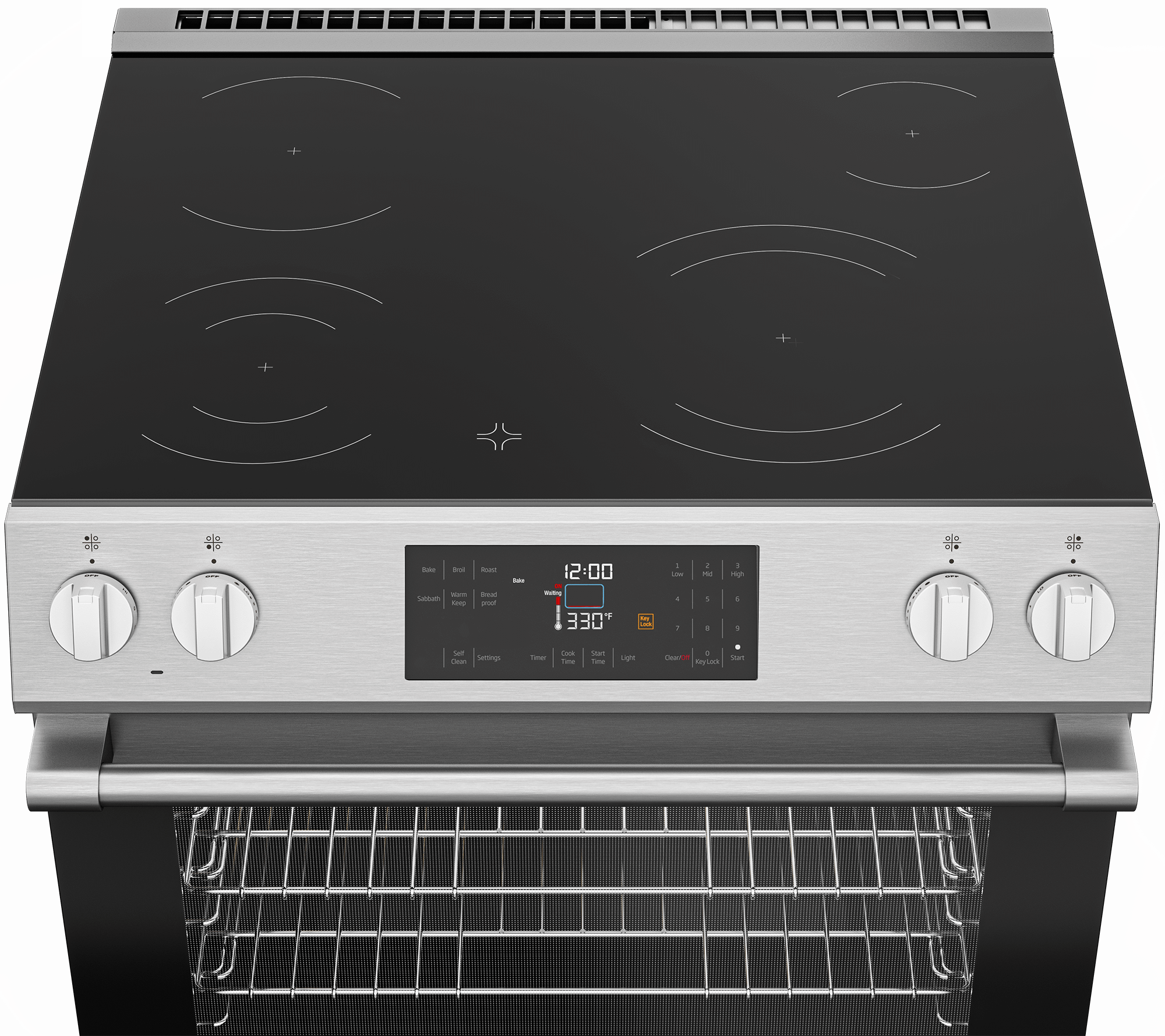 Beko SLER30423SS 30-Inch Slide-In Electric Range - Stainless Steel, Convection Oven, Self-Cleaning - Perfect for Modern Kitchens & Home Cooking
