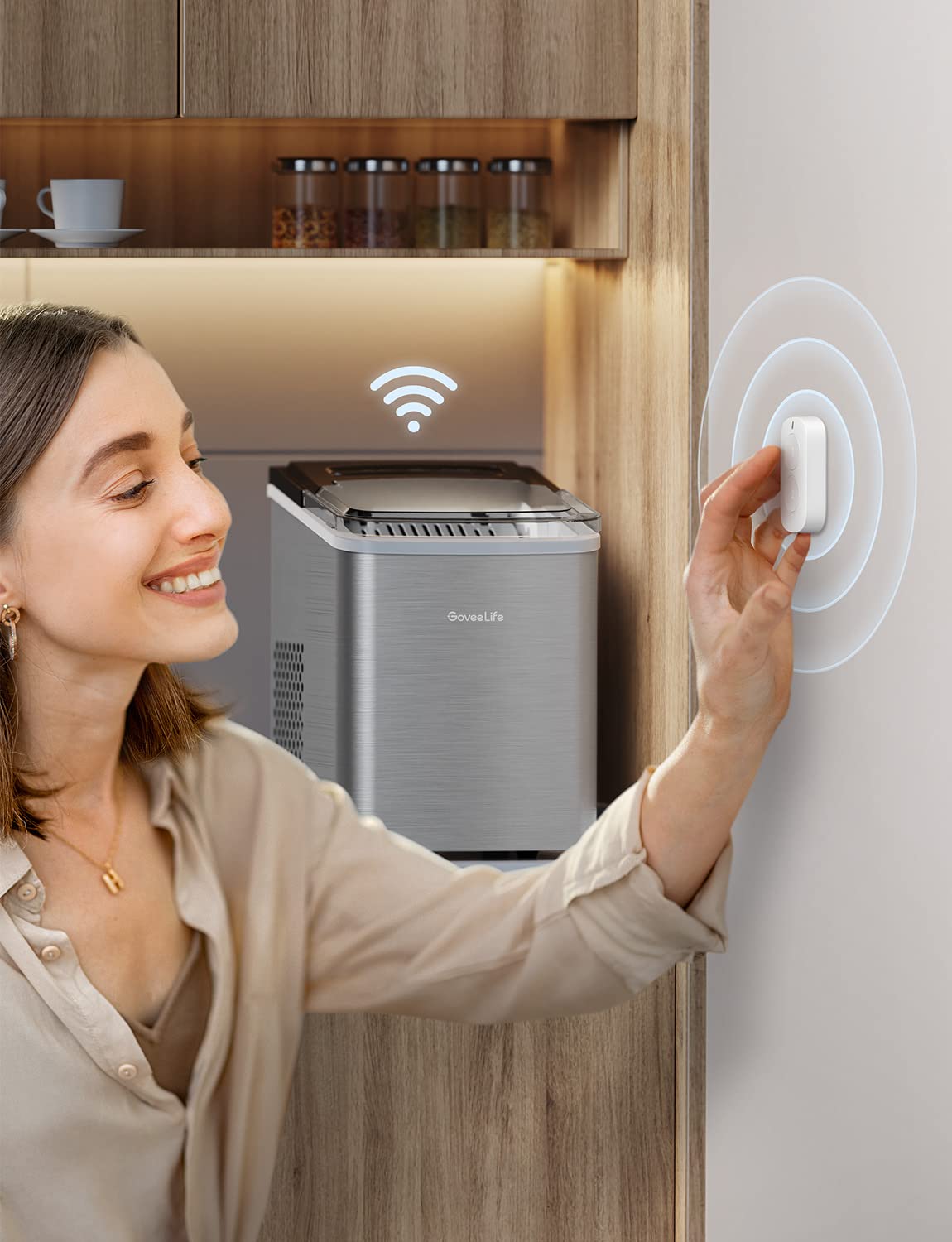 GoveeLife Smart Mini Double Button Switch - Wireless Remote Control for Multiple Devices, Battery Powered, Compatible with Most GoveeLife Smart Products | Perfect for Home Automation, Smart Lighting Control, and IoT Device Management