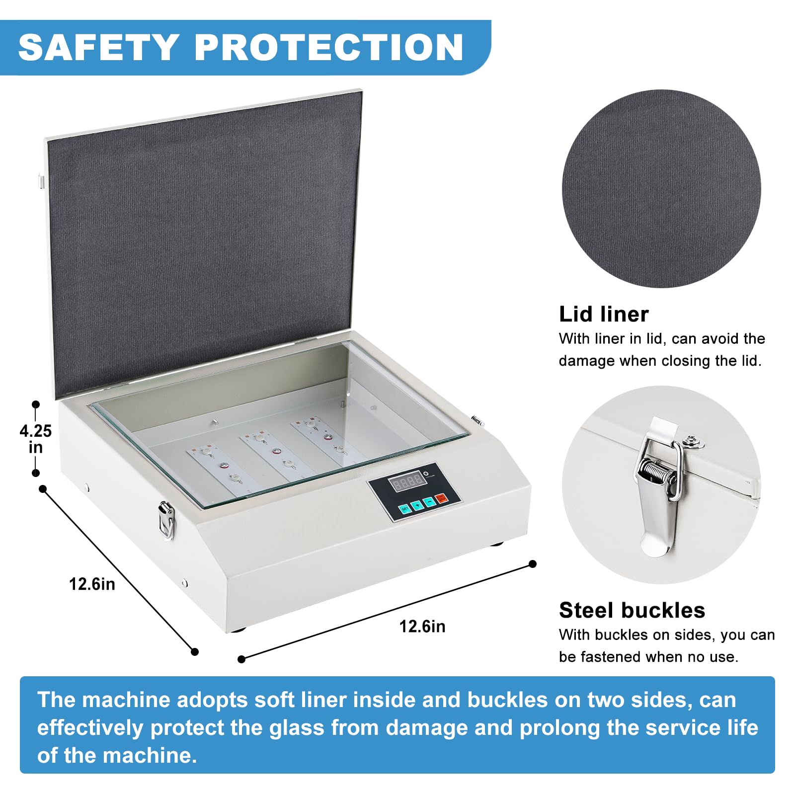 10.2x8.3inch LED UV Exposure Unit for Screen Printing - 110V Silk Screen Plate Making Machine | Perfect for DIY T-Shirt Printing, Sign Making & Craft Projects