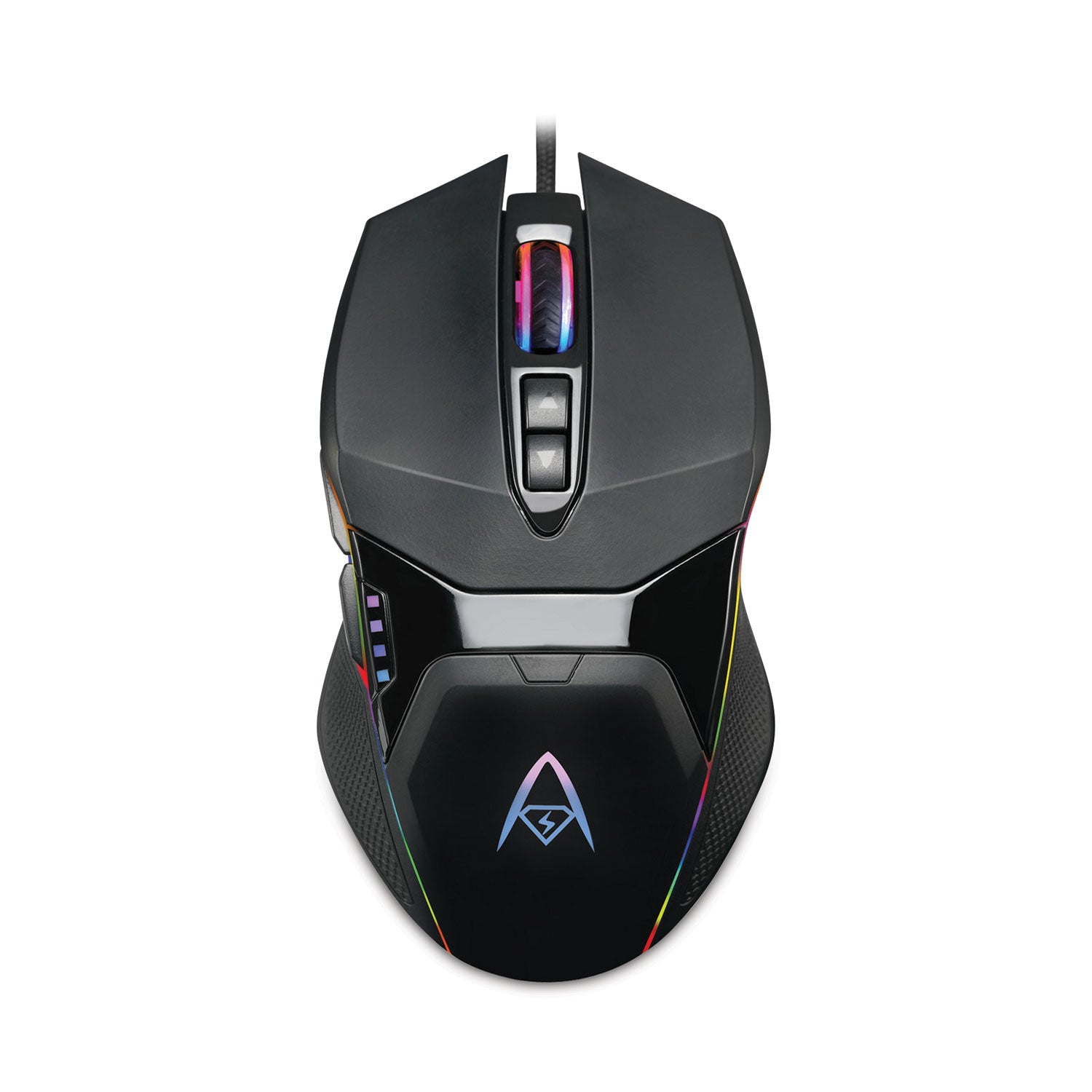 Adesso iMouse X5 RGB Gaming Mouse - 7 Programmable Buttons, 6400 DPI, Ergonomic Ambidextrous Design for PC & Laptop (Black) - Perfect for FPS, MMO Gaming & Office Work