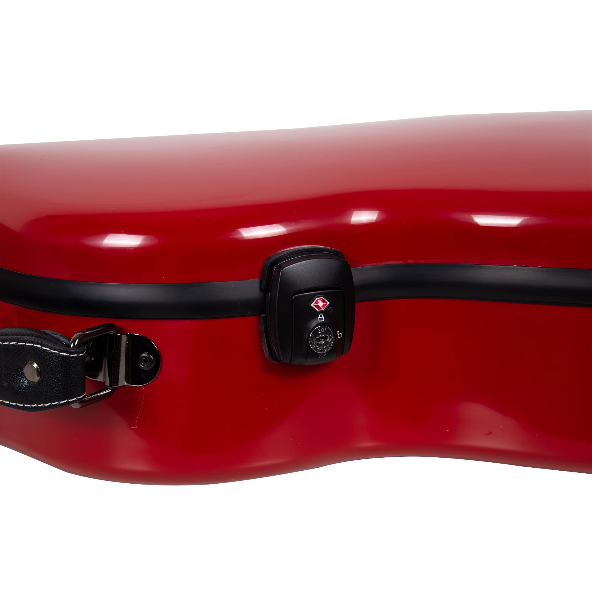 Crossrock Fiberglass Hardshell Guitar Case for Les Paul - Red Backpack Style | Perfect for Travel, Gigging & Secure Storage