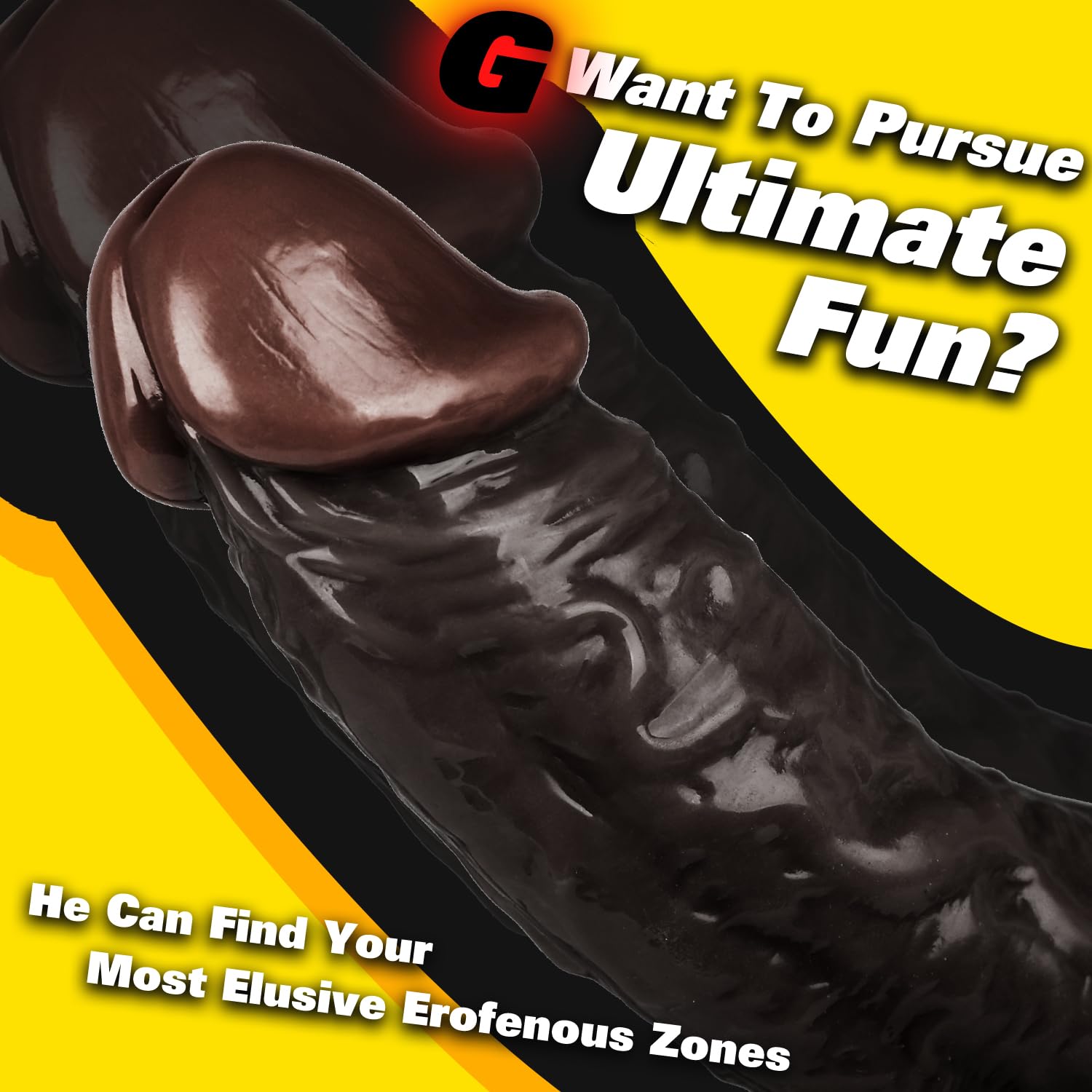 7.3 Inch Realistic Dildo with Strong Suction Cup - Flexible Curved Shaft for G-Spot & Prostate Stimulation - Hands-Free Adult Sex Toy for Men & Women (Coffee Black) - Perfect for Solo Play, Couples & BDSM Scenes