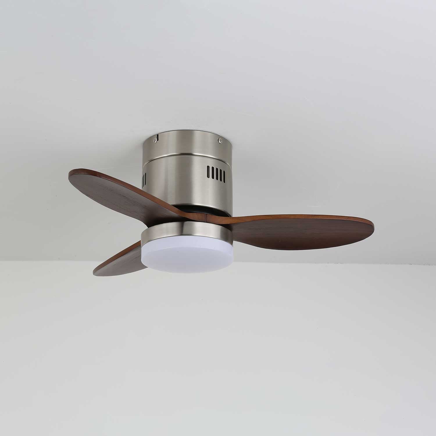 Aeroluxe Modern Ceiling Fan with Light Kit - Energy Efficient LED Lighting, Remote Control, Quiet Reversible Motor for Bedroom, Living Room, and Office