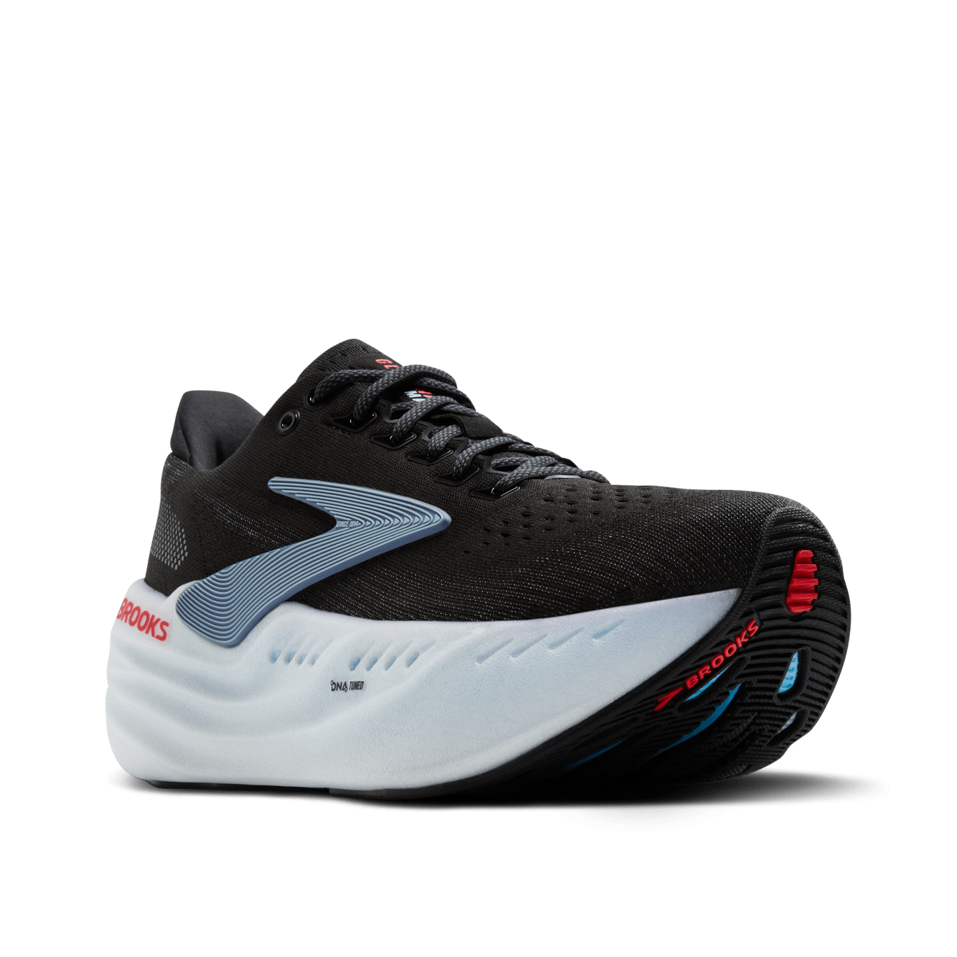 Brooks Glycerin Max Running Shoes for Men - Black/Ebony/Winter Sky - D Width - Premium Cushioning for Long Distance Running & Marathon Training