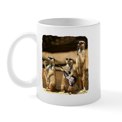 White - Meerkat Trio Mug
