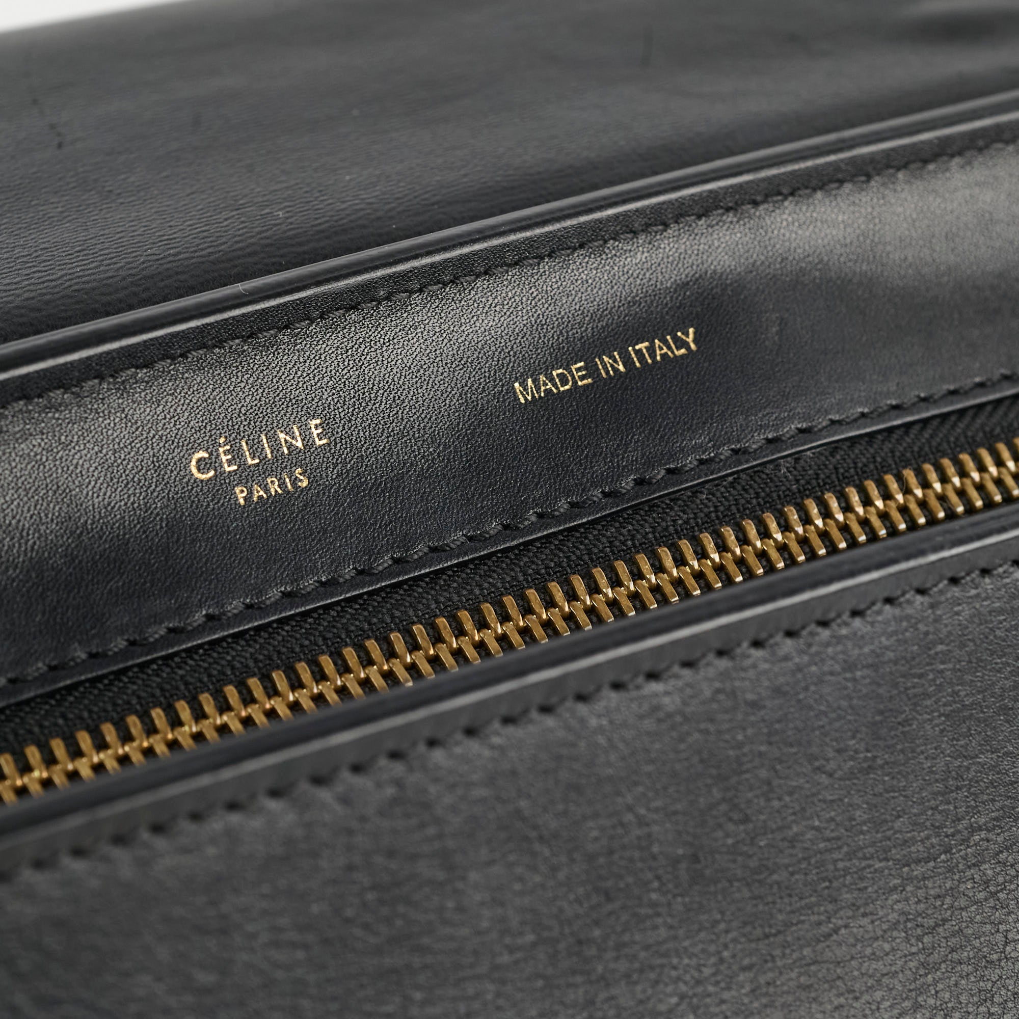 Celine Medium Trapeze All Black Leather Handbag - Stylish Crossbody Bag for Women, Perfect for Work, Travel & Evening Out