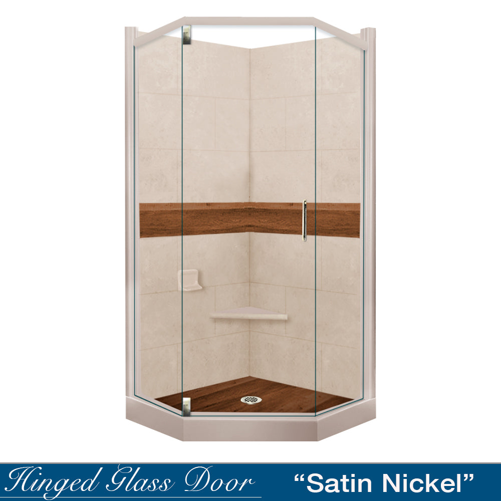 Lifeproof Burnt Oak Brown Sugar Neo Shower Enclosure Kit - Waterproof Bathroom Upgrade for Modern Homes, Easy Installation & Durable Design