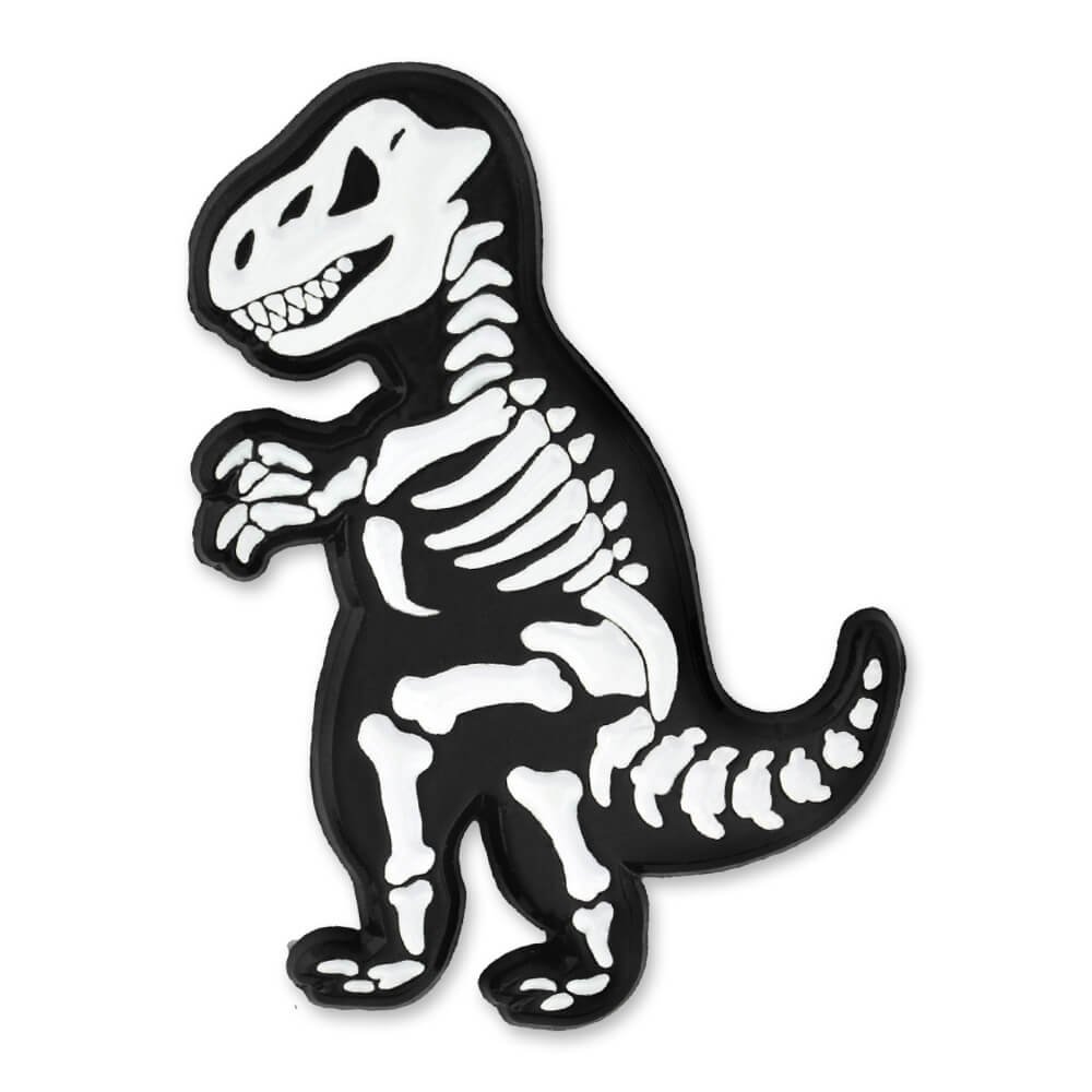 PinMart T-Rex Dinosaur Skeleton Enamel Lapel Pin - Perfect for Archaeologists, Paleontologists & Dinosaur Lovers - Great for Science Conferences, Classroom Gifts & Fossil Hunting Adventures