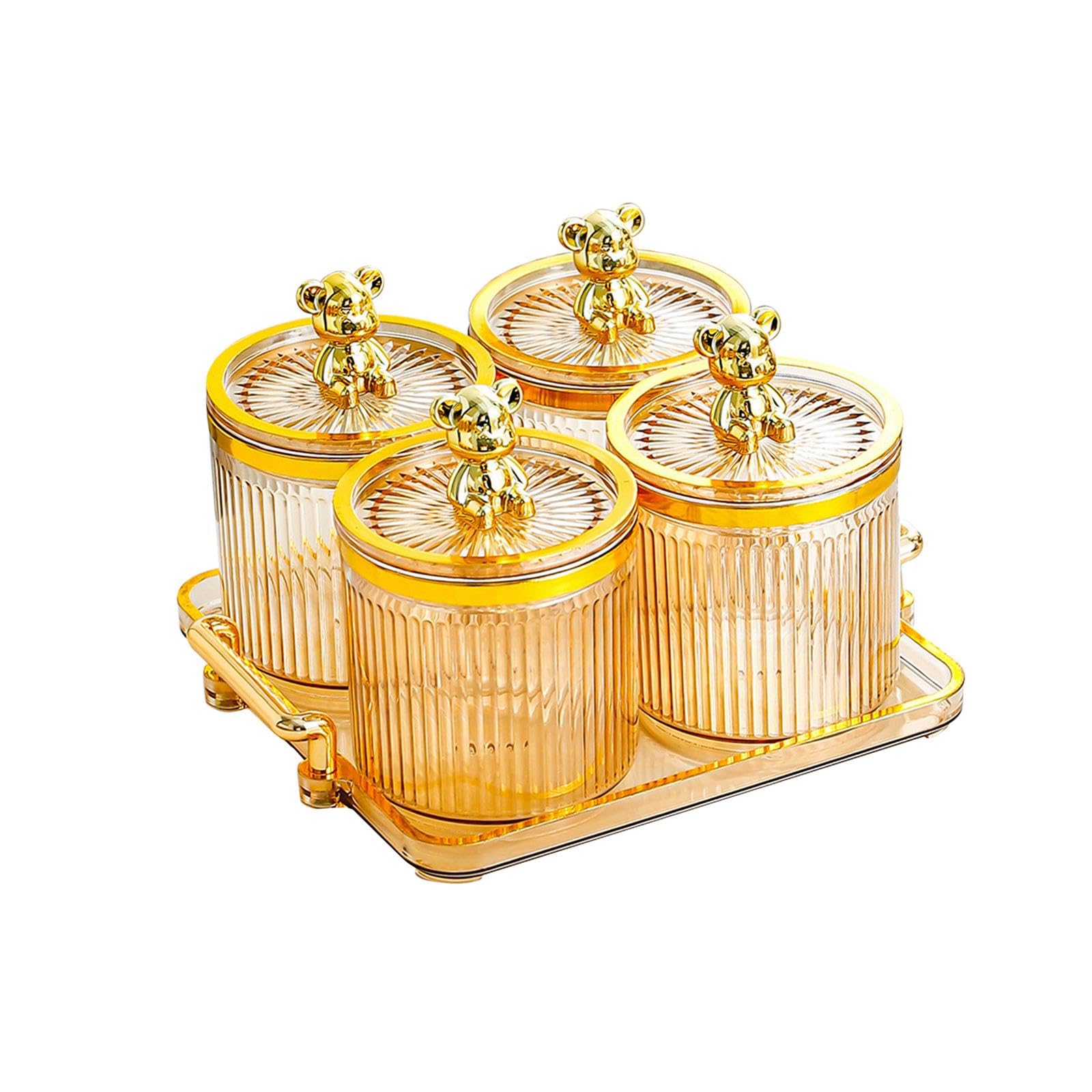 CALANDIS® Gold Divided Dried Fruit Dish - Modern Nordic Style Serving Tray for Nuts, Snacks, and Wedding Party | Elegant Kitchen Fruit Plates Set (1 Set) - Perfect for Entertaining, Holiday Gatherings, and Home Decor