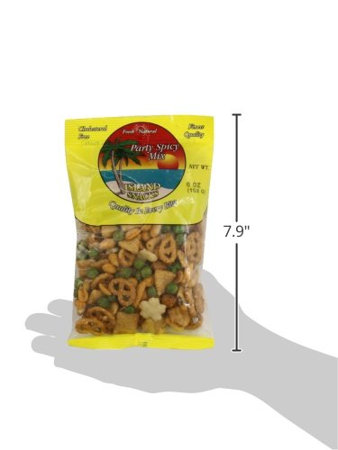 Spicy Island Snacks Party Mix - 6-Ounce (Pack of 6) | Crunchy Snack for Parties, Movie Nights & Road Trips | Perfect for Game Day & Office Snacking