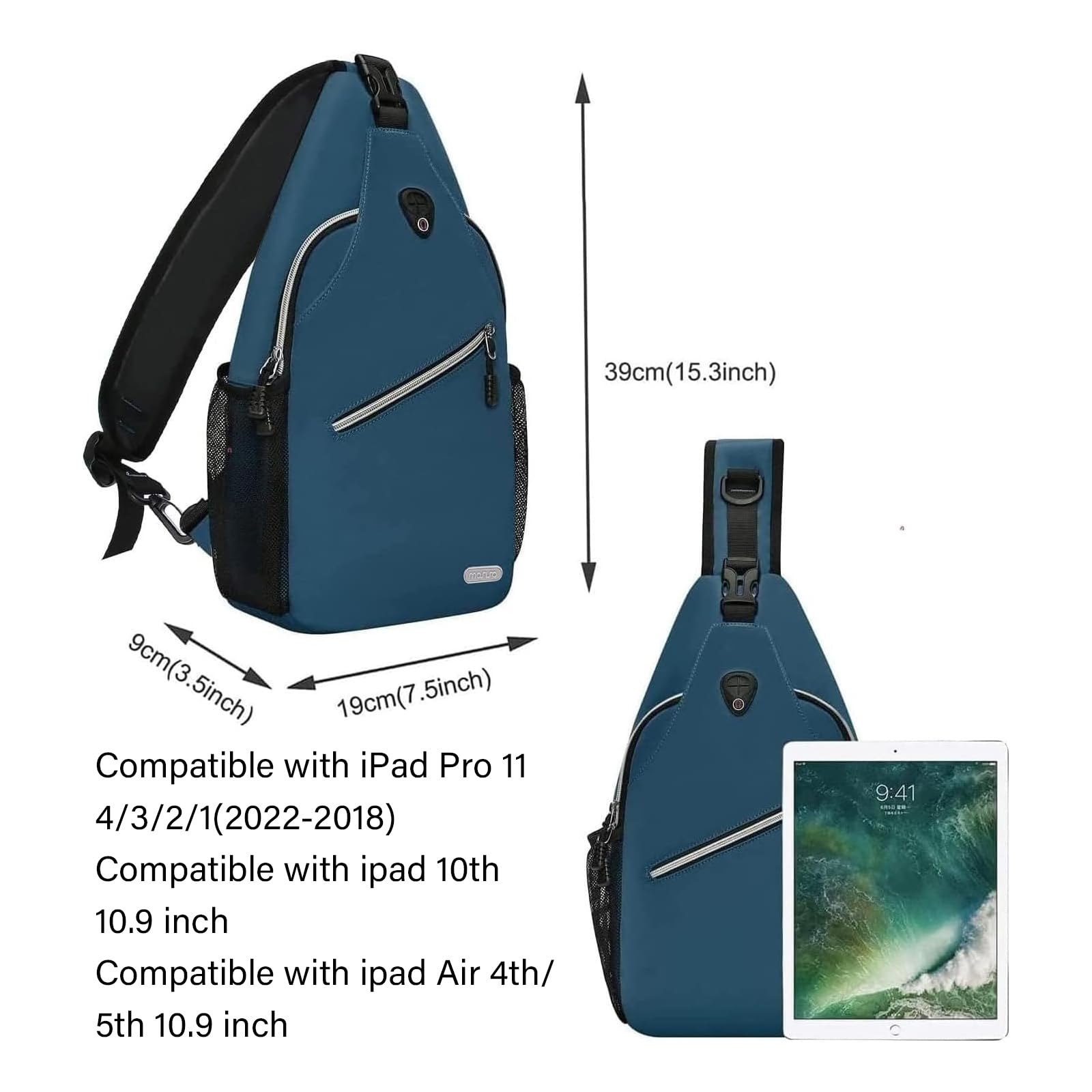 MOSISO Sling Backpack - Lightweight Crossbody Shoulder Bag for Travel, Hiking, Work & School | Water-Resistant Multipurpose Daypack for Men & Women | Perfect for Commuting, Gym & Outdoor Adventures