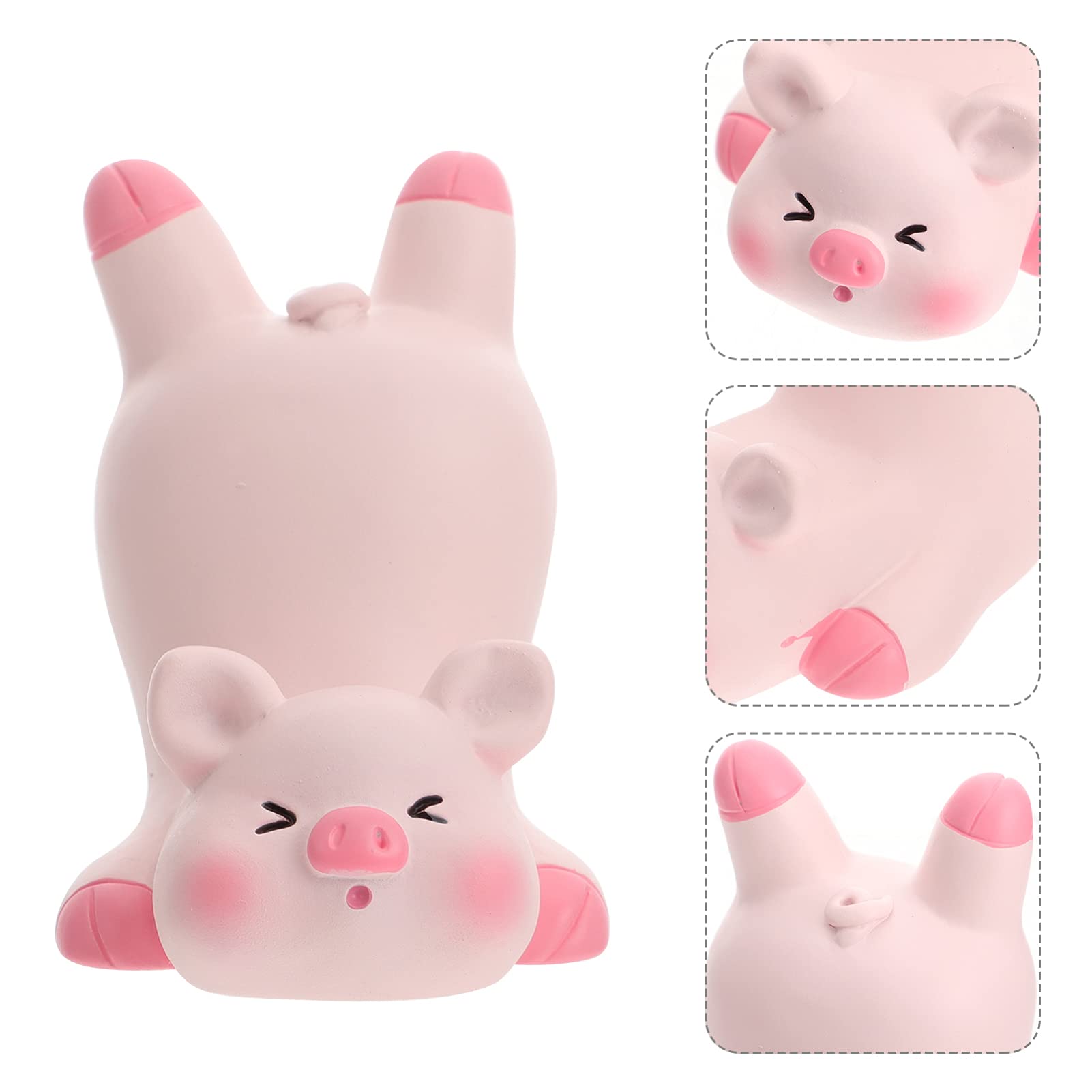 KESYOO Adjustable Pink Pig Phone Stand - Cute Animal Desktop Cell Phone Holder for iPhone, Samsung, Business Cards & Glasses | Perfect for Office, Home & Travel