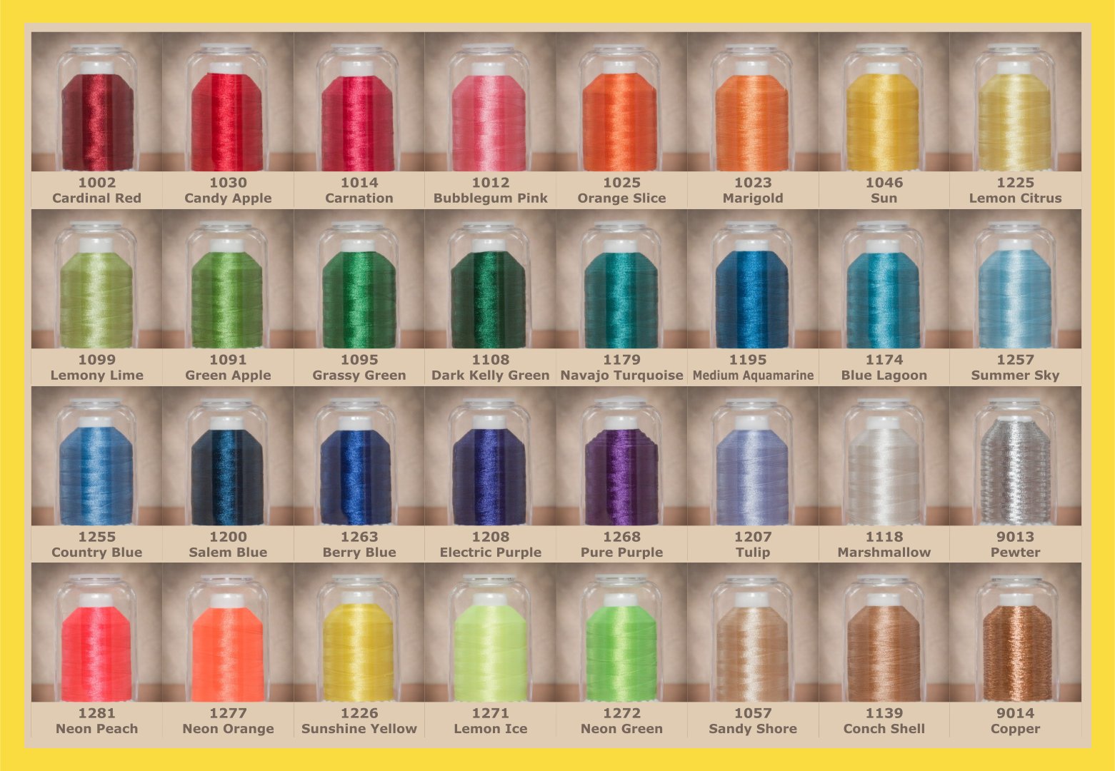 Hemingworth Seasons 32 Spool Thread Set for Sewing, Quilting & Embroidery - Perfect for Summer Crafts, DIY Projects & Fabric Art