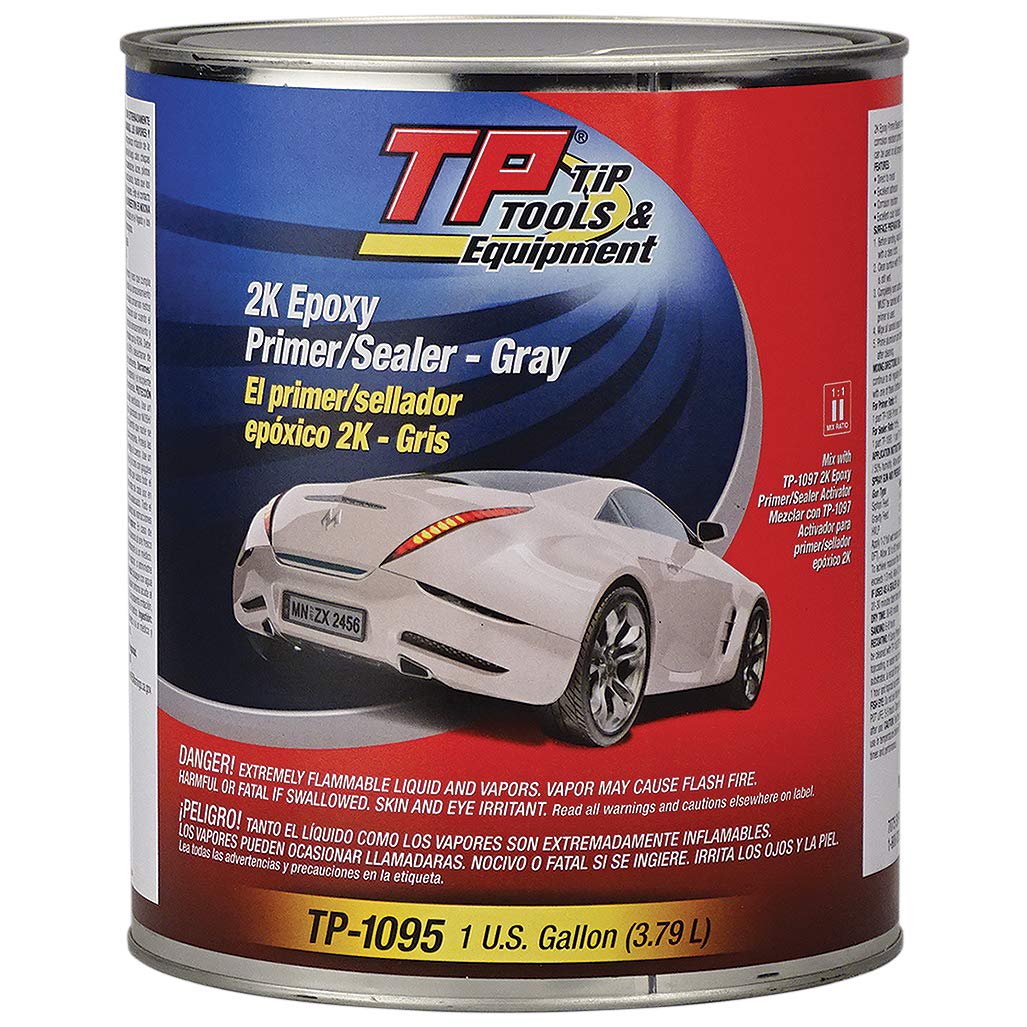 2K Direct-to-Metal (DTM) Epoxy Primer & Sealer - 1 Gallon Gray (TP-1095) | Corrosion Resistant Coating for Automotive, Industrial & Marine Metal Surfaces