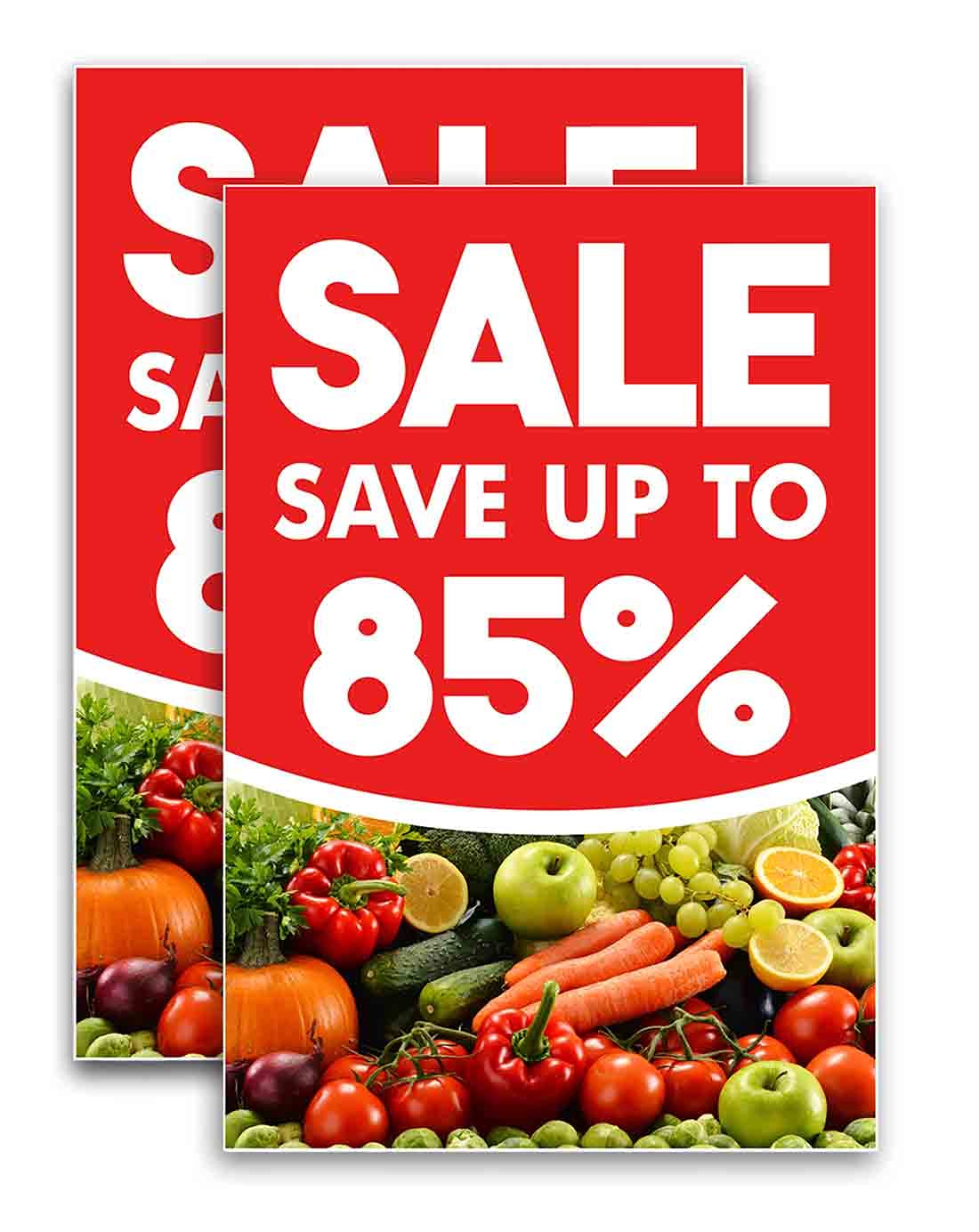 24x36 Vinyl Decals Pack of 2 - Grocery Store Decor