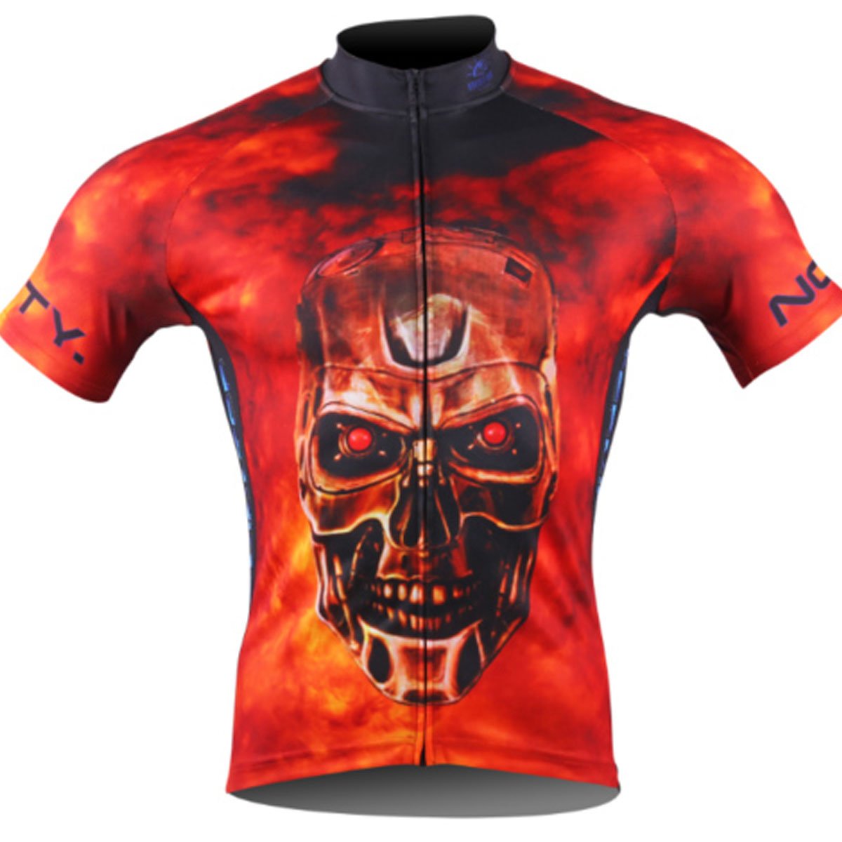 Men's Terminator No Pity Cycling Jersey - High Performance Bike Shirt for Road & Mountain Biking - Breathable & Moisture Wicking for Intense Workouts & Long Distance Rides