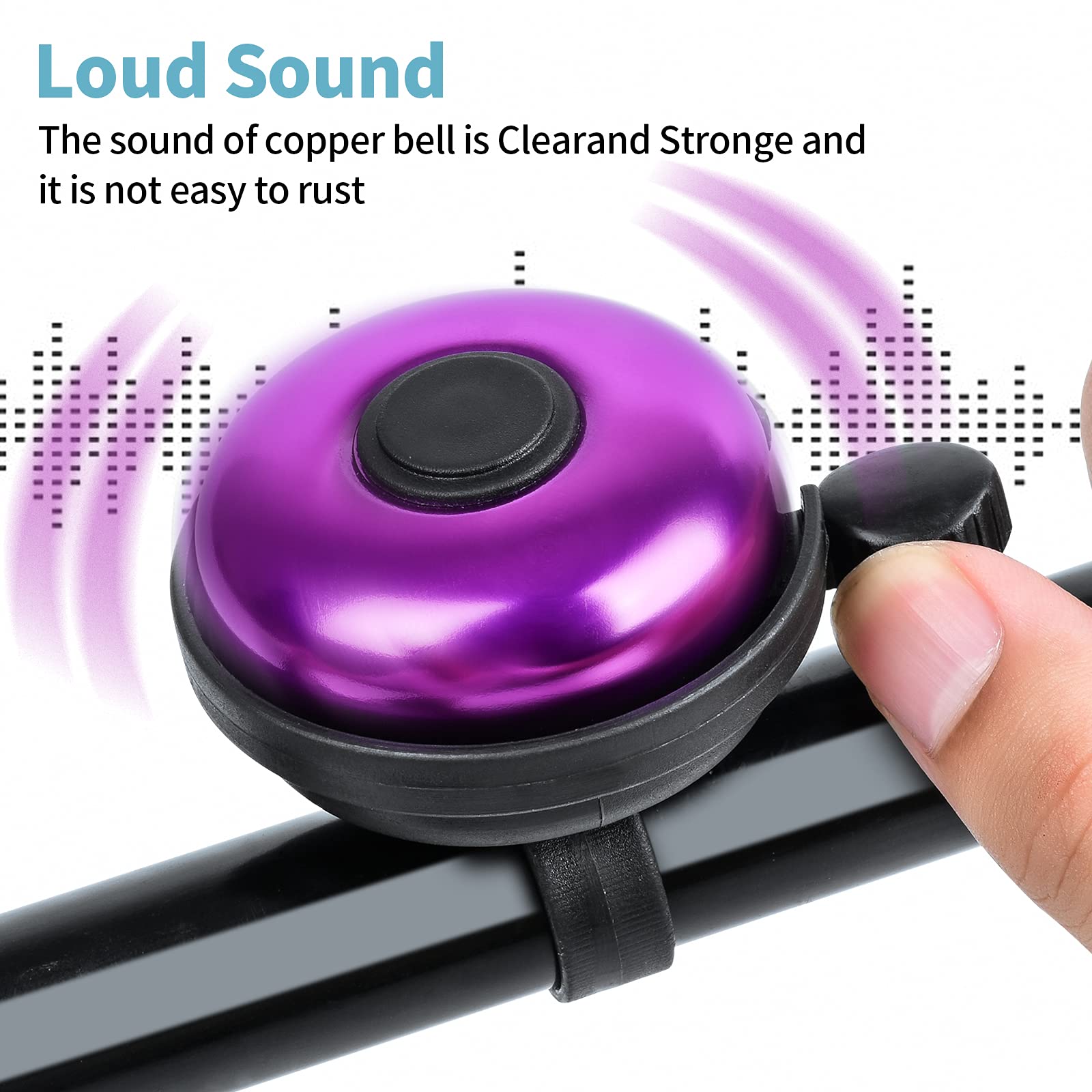 **Classic Aluminum Bicycle Bell - Loud & Clear Bike Bell for Adults & Kids - Perfect for Commuting, Cycling Safety & Outdoor Adventures**