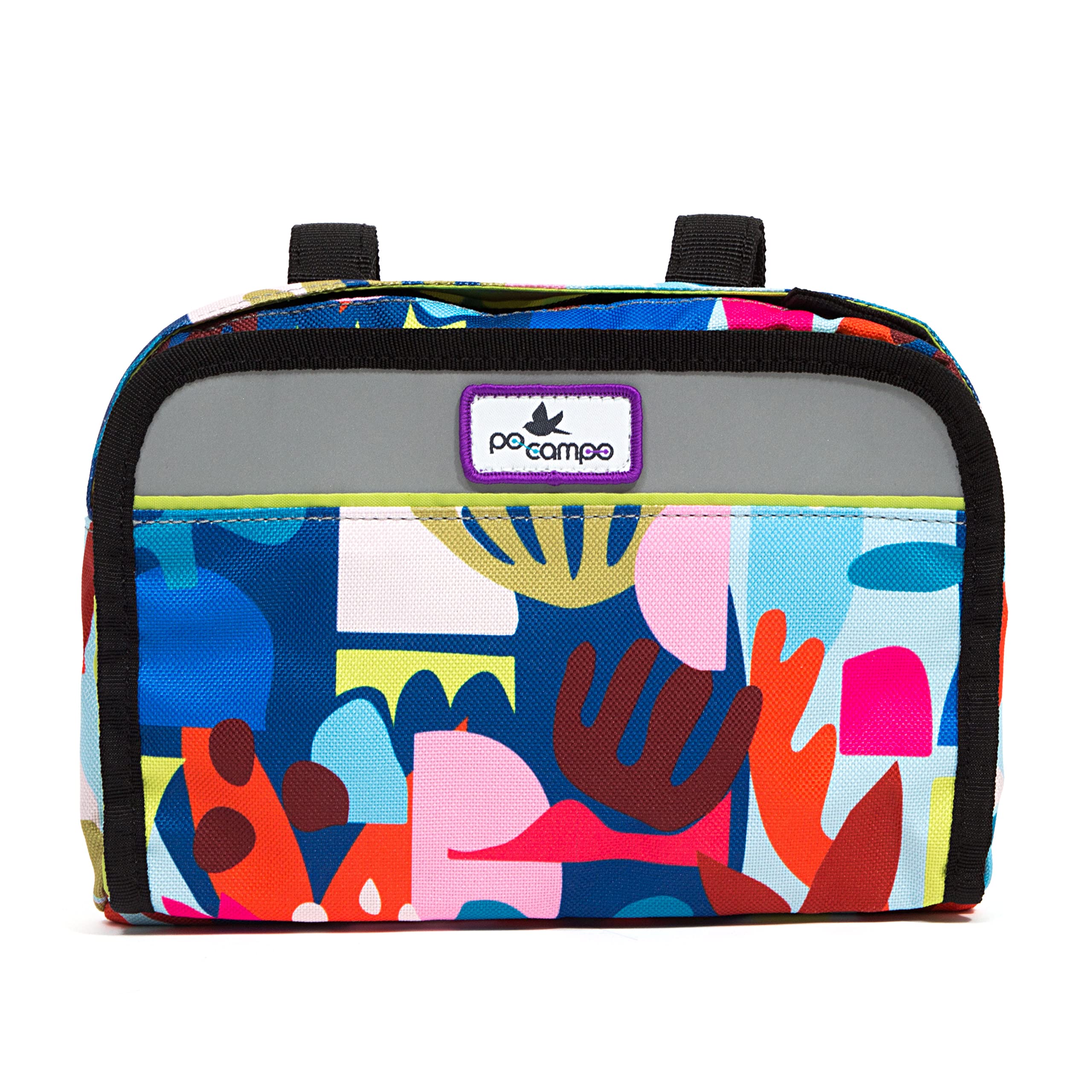 Po Campo Kids Bicycle Handlebar Bag - Waterproof Front Mount Bike Basket for Boys & Girls | Converts to Crossbody Bag | Perfect for School, Park Rides & Scooter Adventures