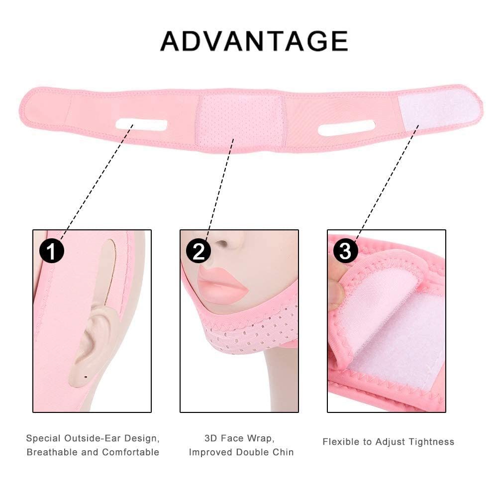 Drivanto V Line Face Mask - Silicone Double Chin Reducer & Chin Up Strap for Women & Men - Slimming & Contouring for a Defined Jawline - Perfect for Daily Use, Workouts, and Beauty Routines