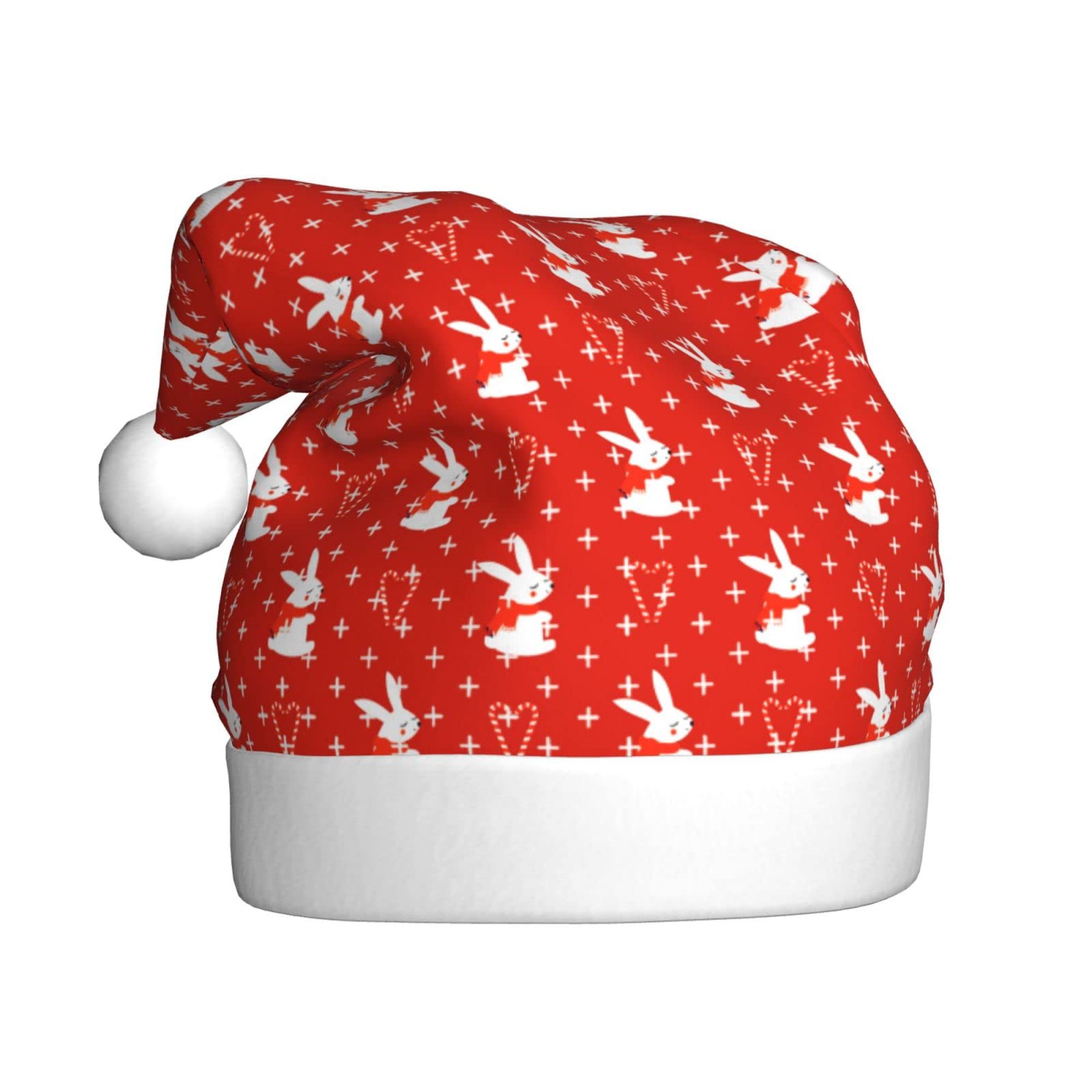 Festive Santa Hats for Adults & Kids - Soft Red Christmas Party Hats with White Fur Trim - Perfect for Holiday Parties, Christmas Events, and Family Gatherings