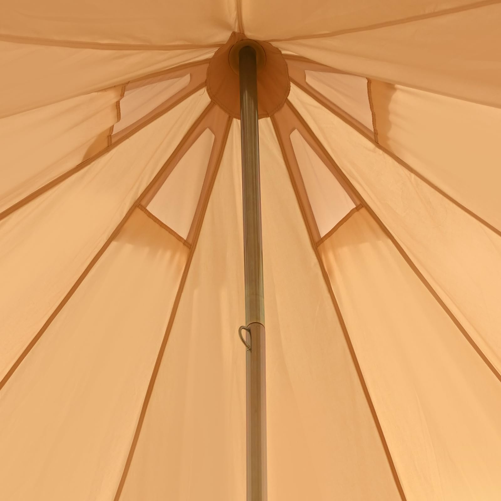 VEVOR 4-Season Canvas Bell Tent with Stove Jack - Breathable Yurt Tent for Camping, Hunting & Outdoor Adventures - Fits 4 People - Perfect for Family Camping, Backpacking & Glamping