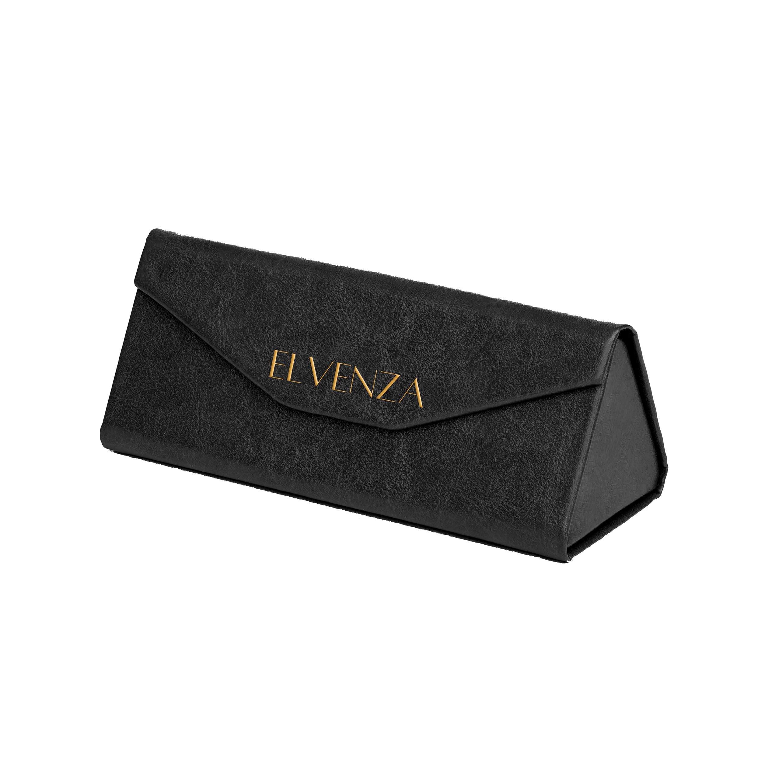 ELVENZA Foldable Glasses Case for Sunglasses & Eyewear - Includes Microfiber Cleaning Cloth | Compact Eyeglass Holder for Travel, Office & Daily Use